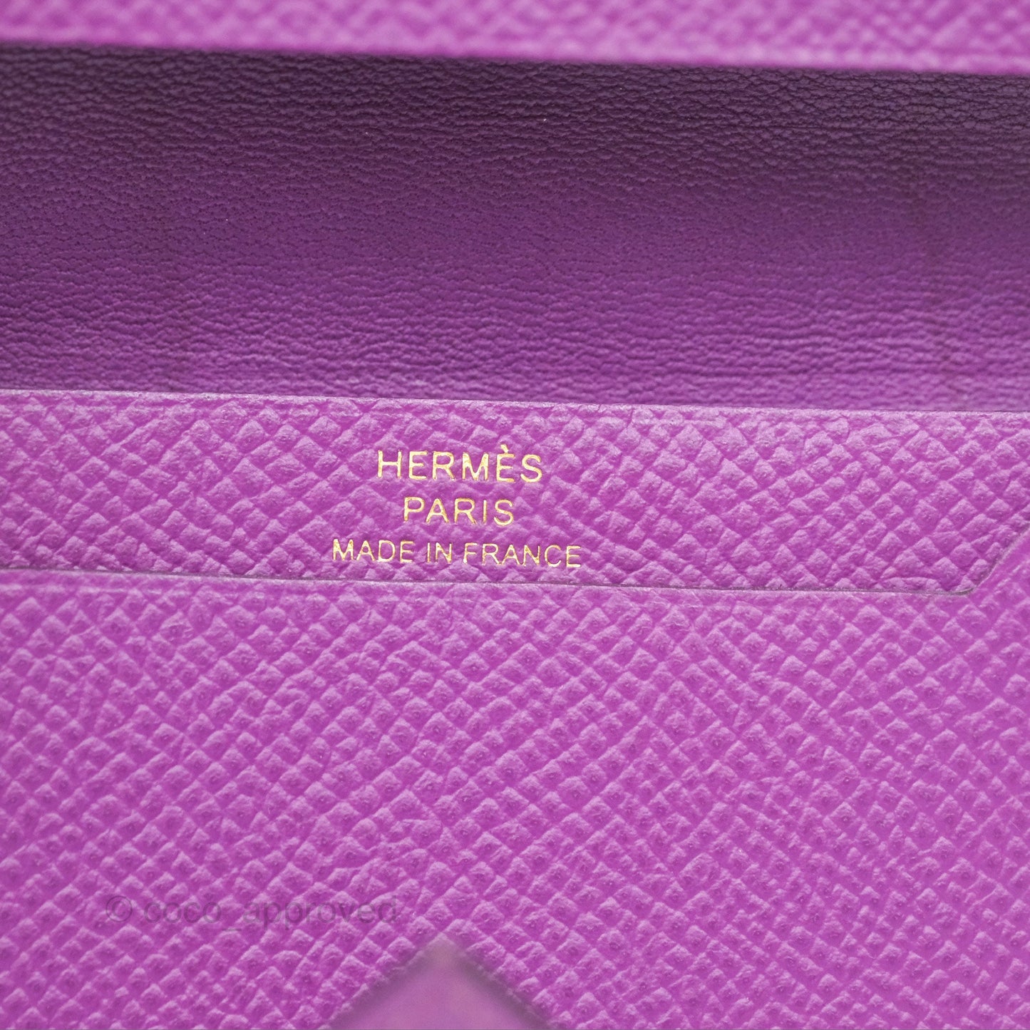Hermès Bearn Card Holder Epsom Anemone Gold Hardware