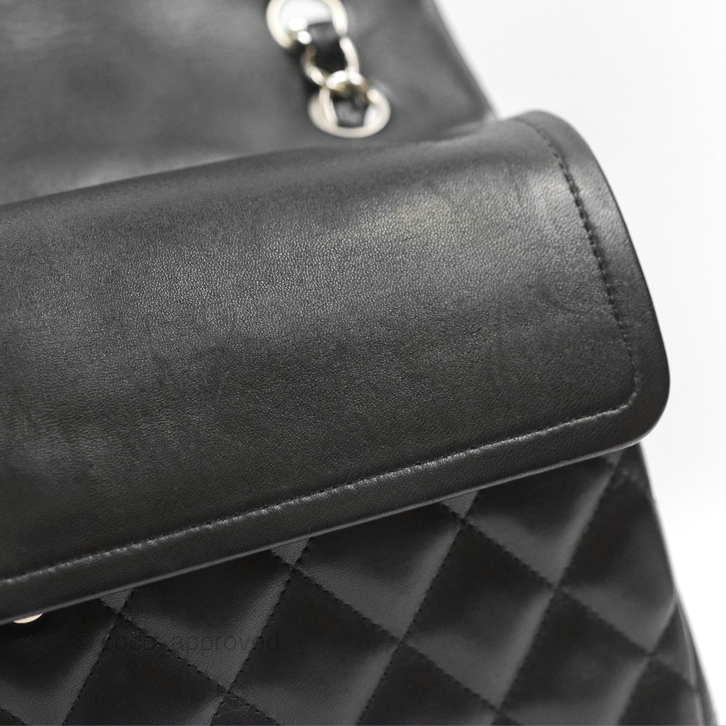 Chanel Jumbo Double Flap Black Lambskin Silver Hardware⁣⁣
