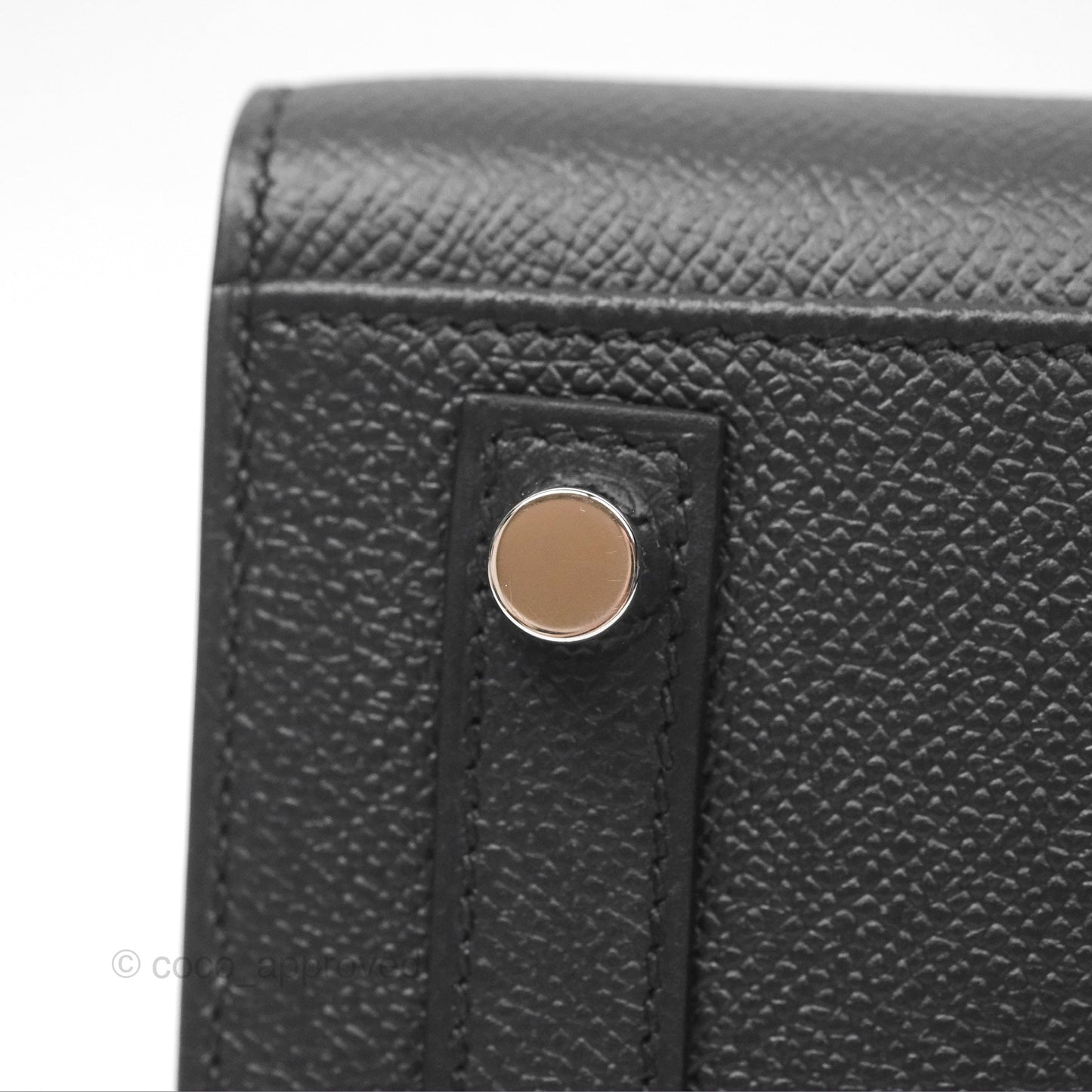 Hermes Birkin 25 Sellier Black Noir 89 Epsom Palladium Hardware