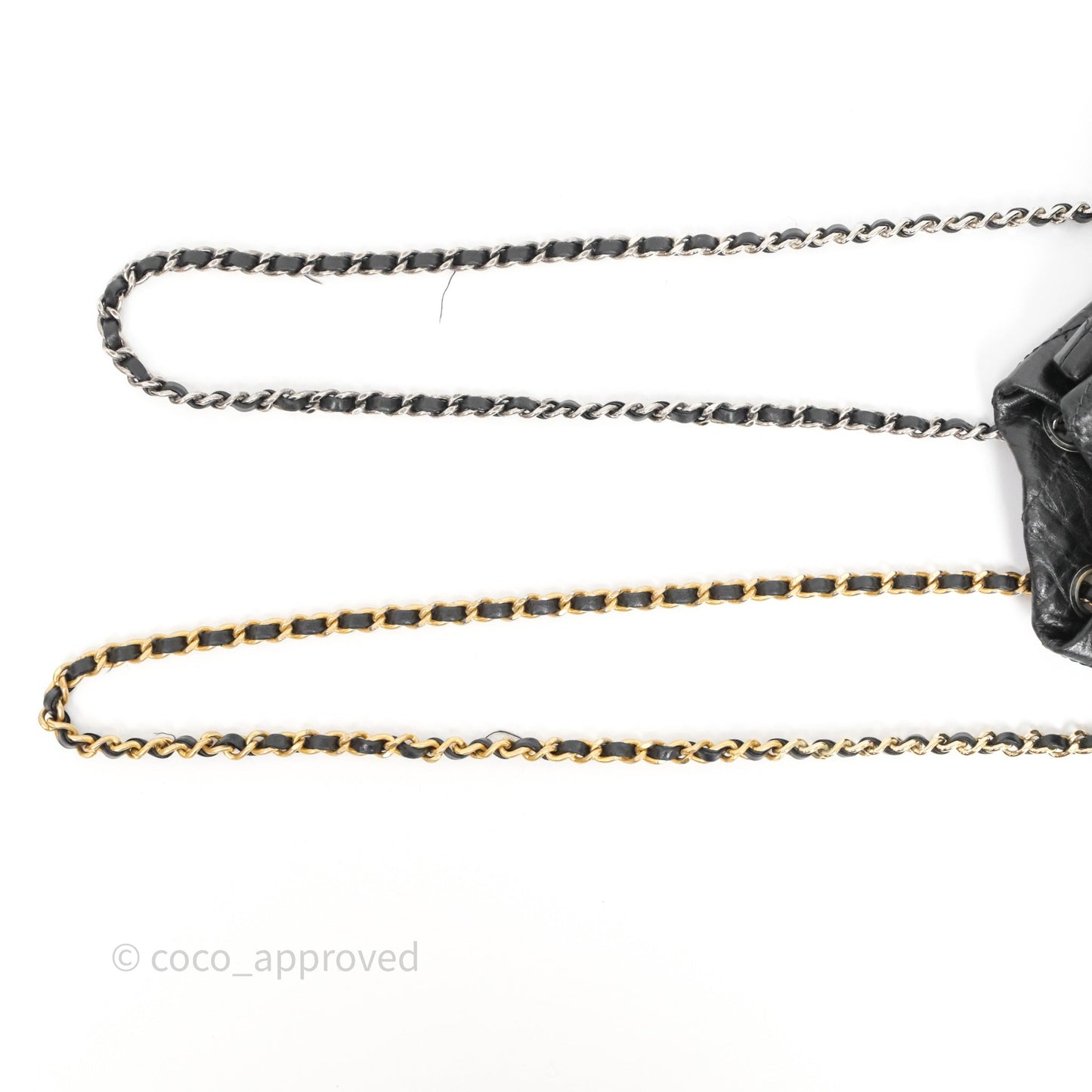 Chanel Small Gabrielle Backpack Black Aged Calfskin