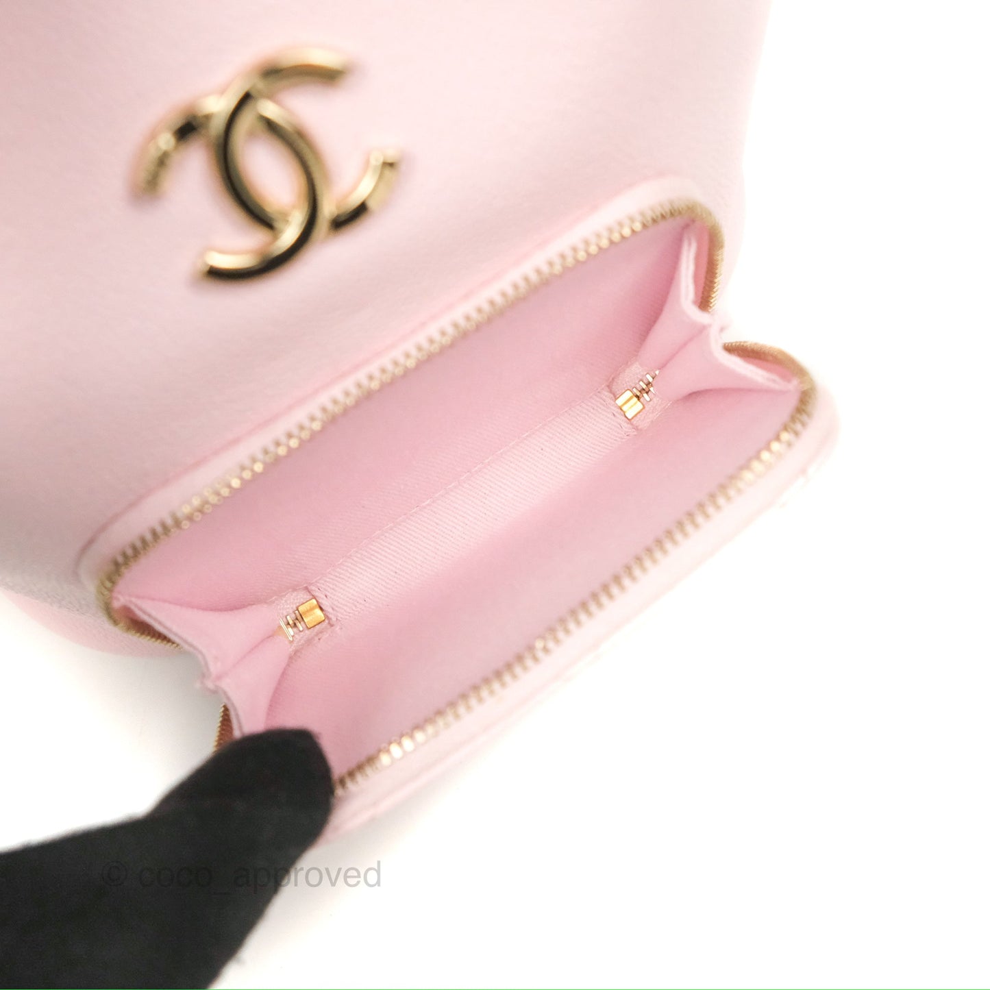 Chanel Business Affinity Drawstring Bucket Bag Light Pink Caviar Gold Hardware