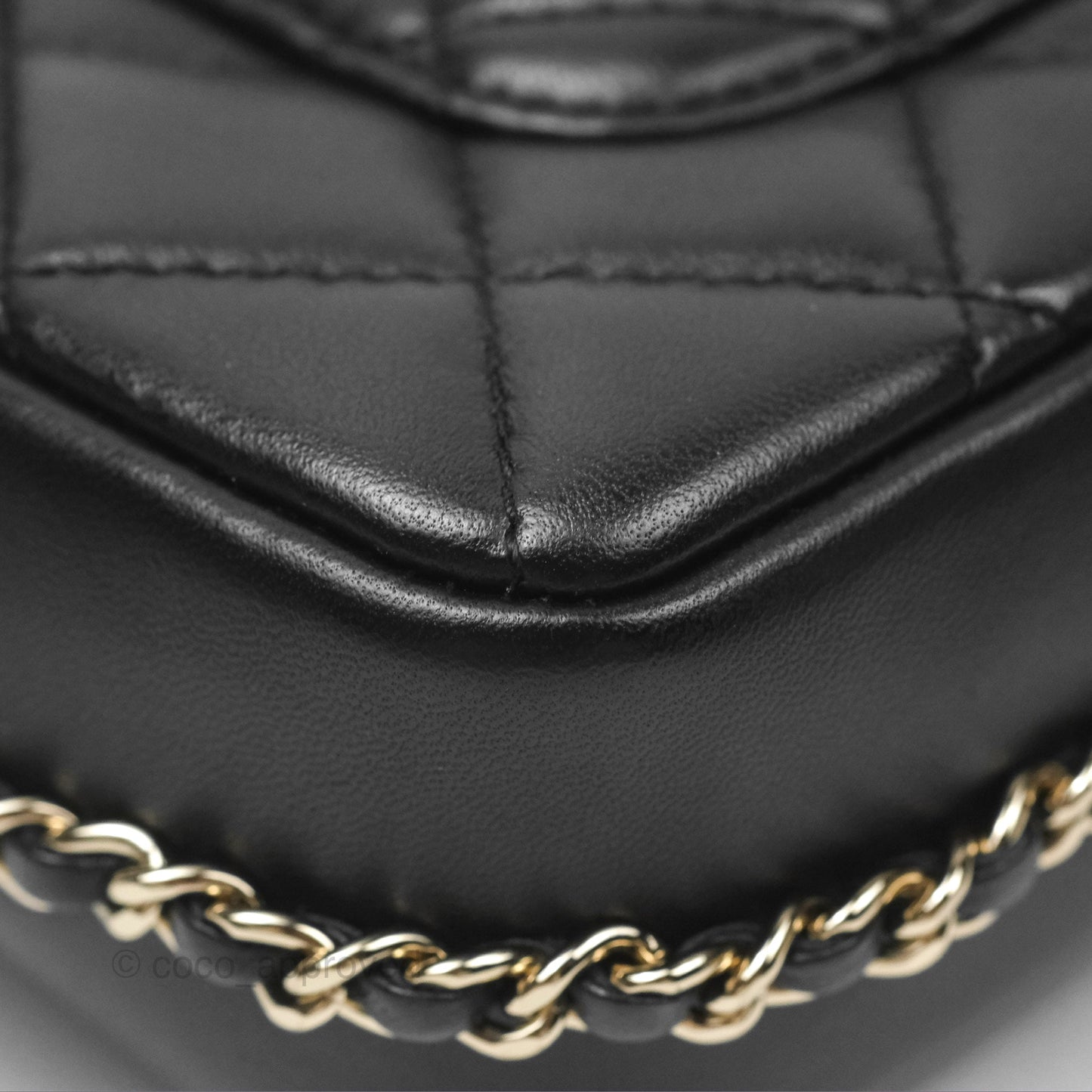 Chanel Small My Precious Flap Black Lambskin Gold Hardware