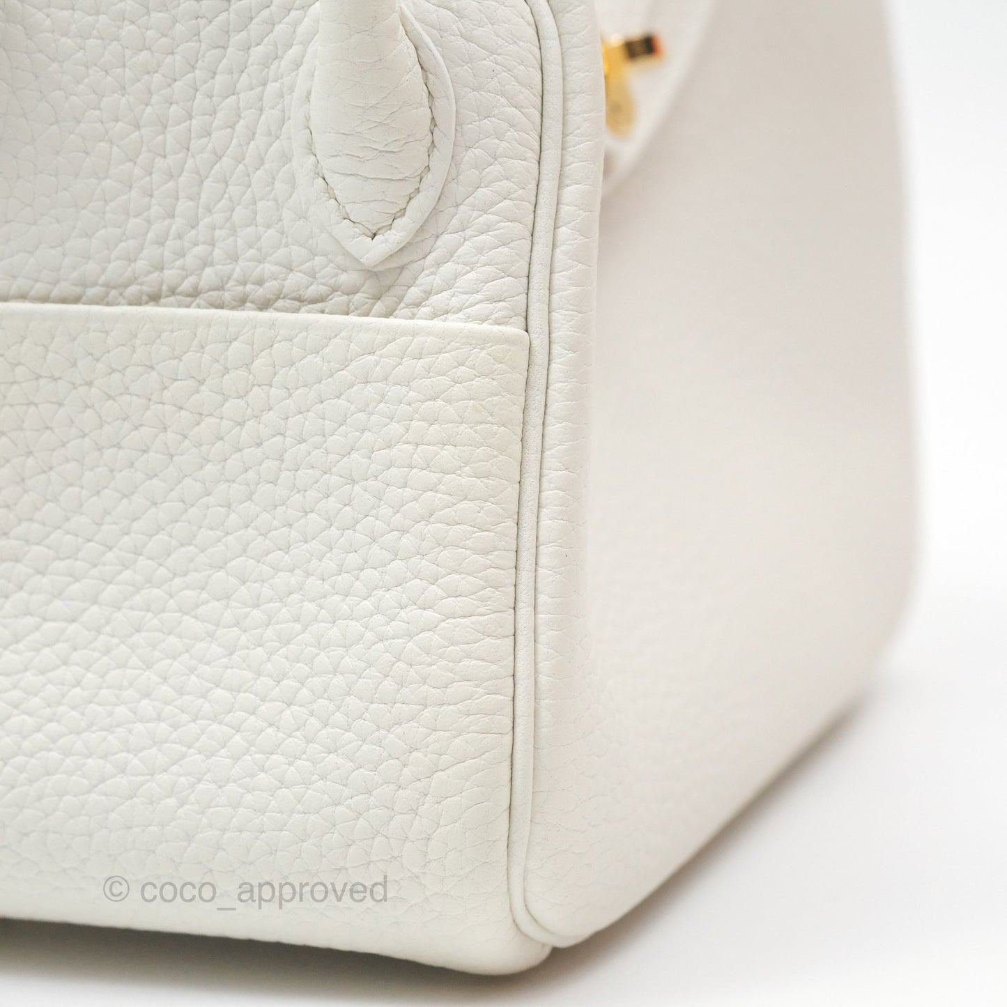 Hermès Mini Lindy 20 New White 0U Clemence Gold Hardware