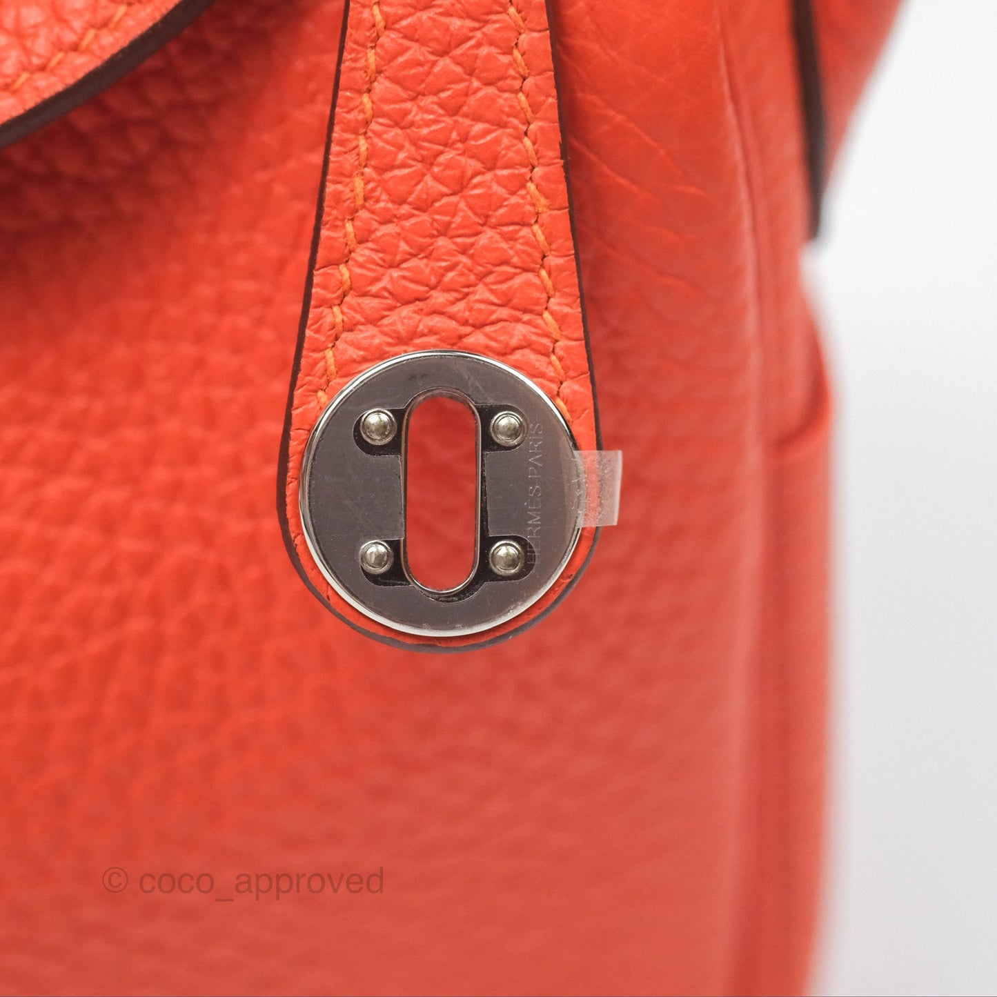 Hermès Mini Lindy 20 Orange Poppy 8V Clemence Palladium Hardware