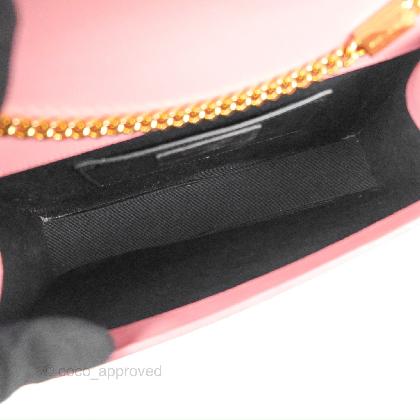 Saint Laurent Medium Classic Monogram Kate Pink Grained Calfskin