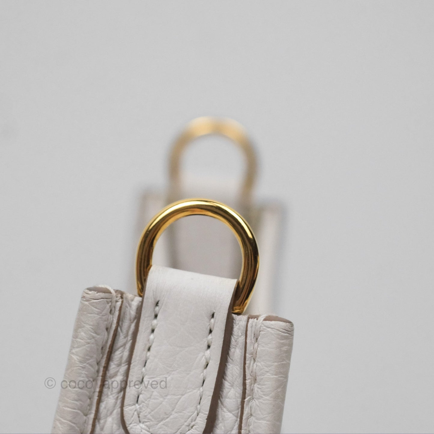 Hermès Mini Evelyne 16 Gris Pale M4 Clemence Gold Hardware