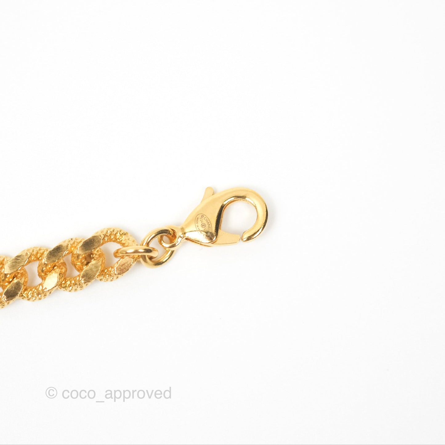 Chanel Crystal CC Chain Choker Gold Tone 24V