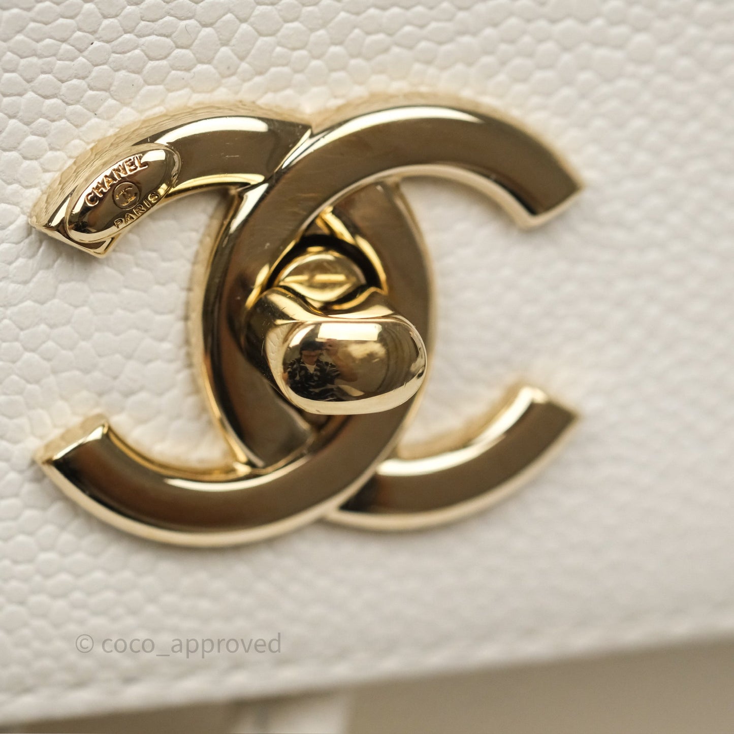 Chanel Quilted Business Affinity Backpack Ivory White Caviar Gold Hardware