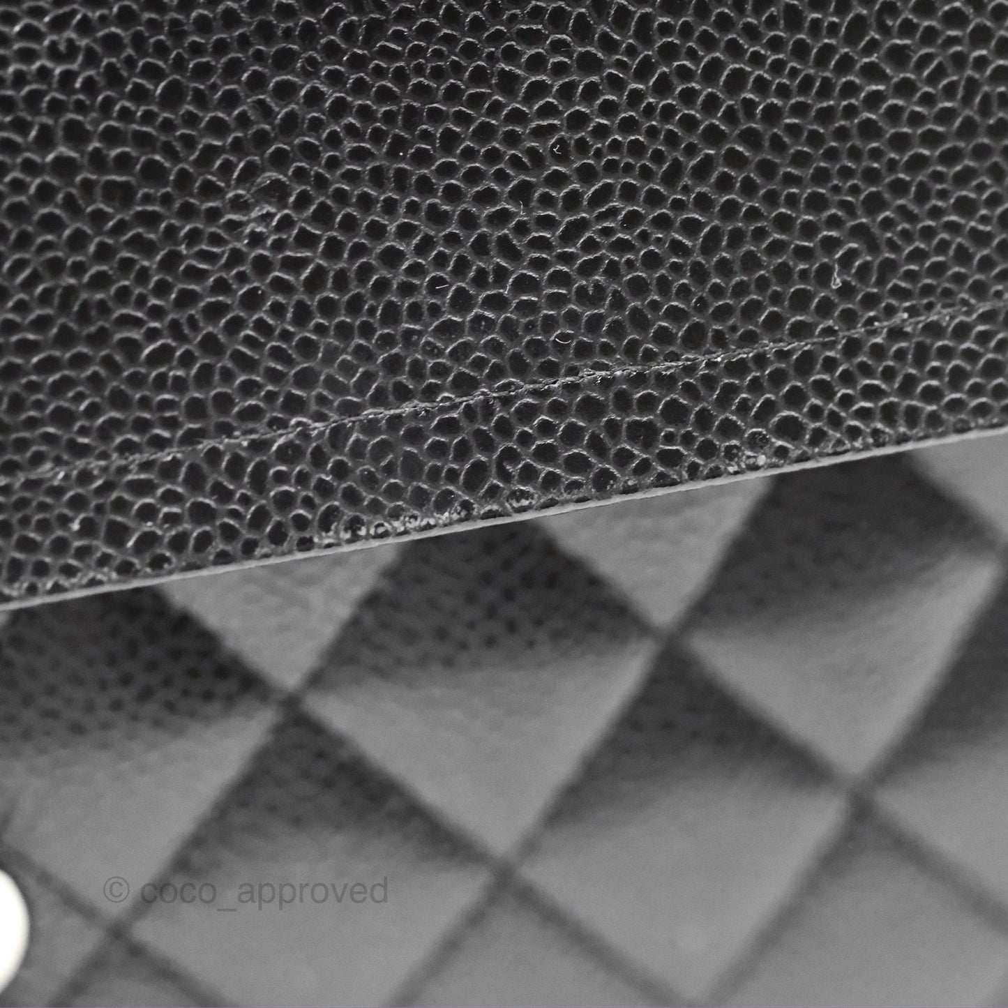 Chanel Classic M/L Medium Flap Quilted Black Caviar Silver Hardware