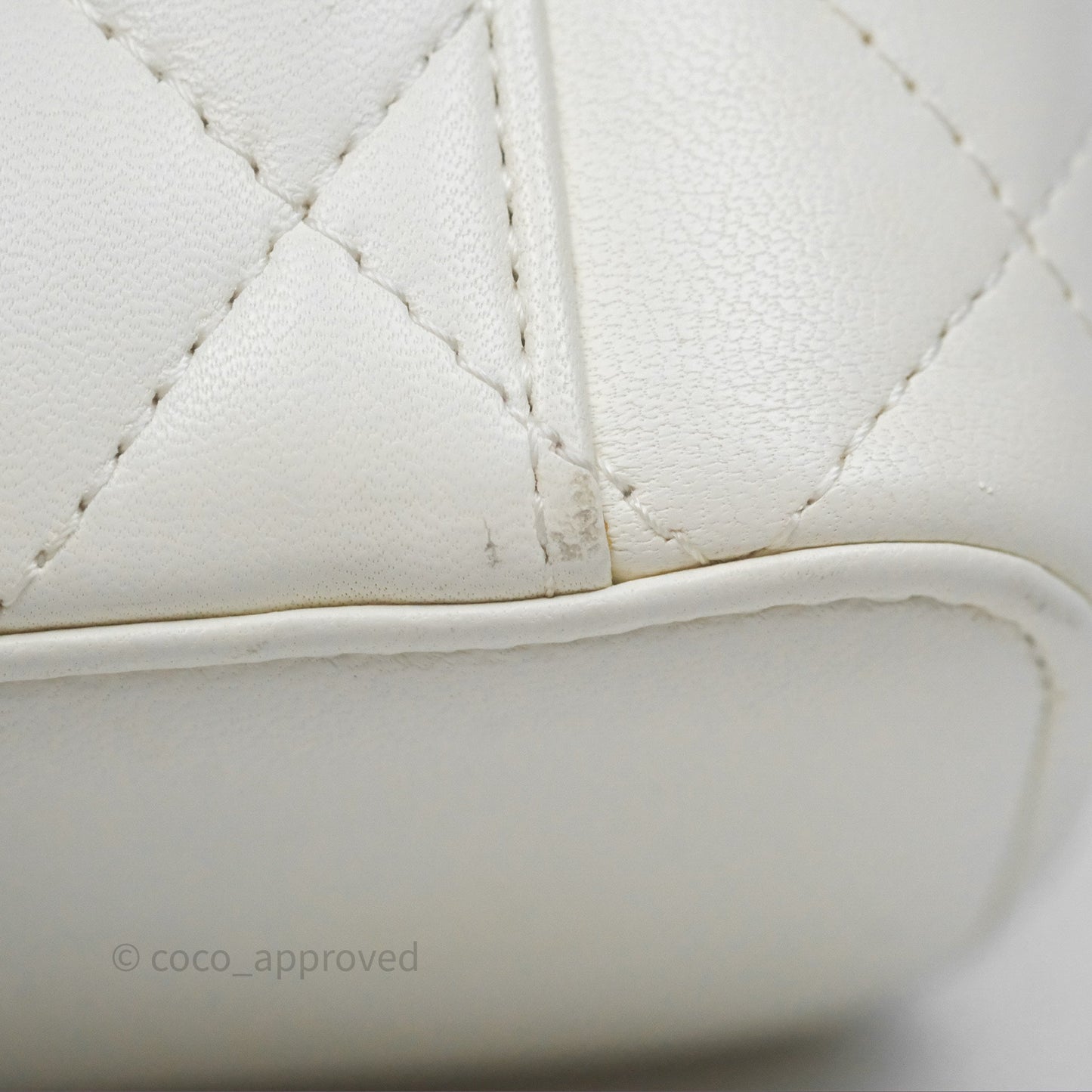 Chanel Mini Pearl Crush Vanity With Chain Ivory White Aged Gold Hardware