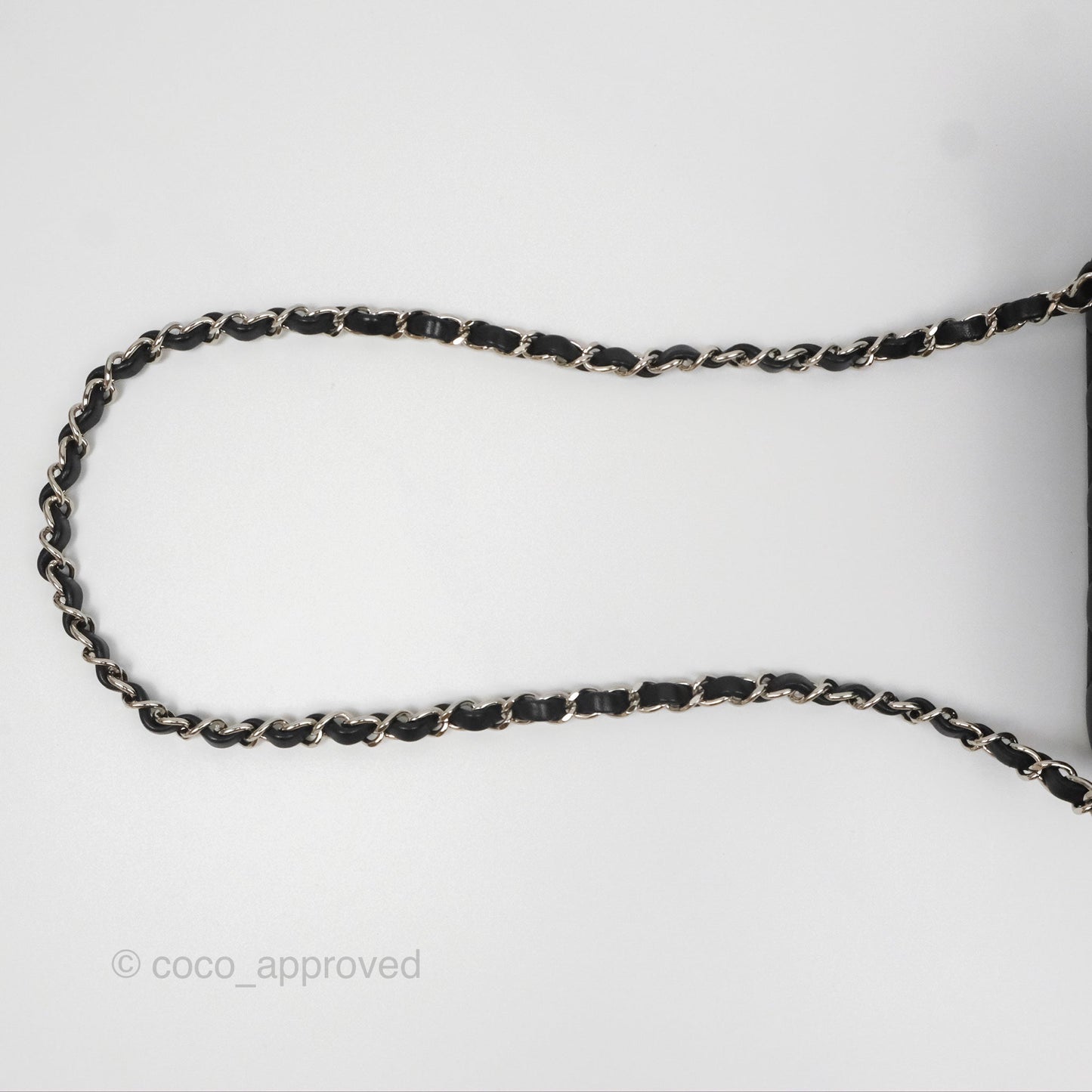 Chanel Mini Square Flap Quilted Black Lambskin Silver Hardware