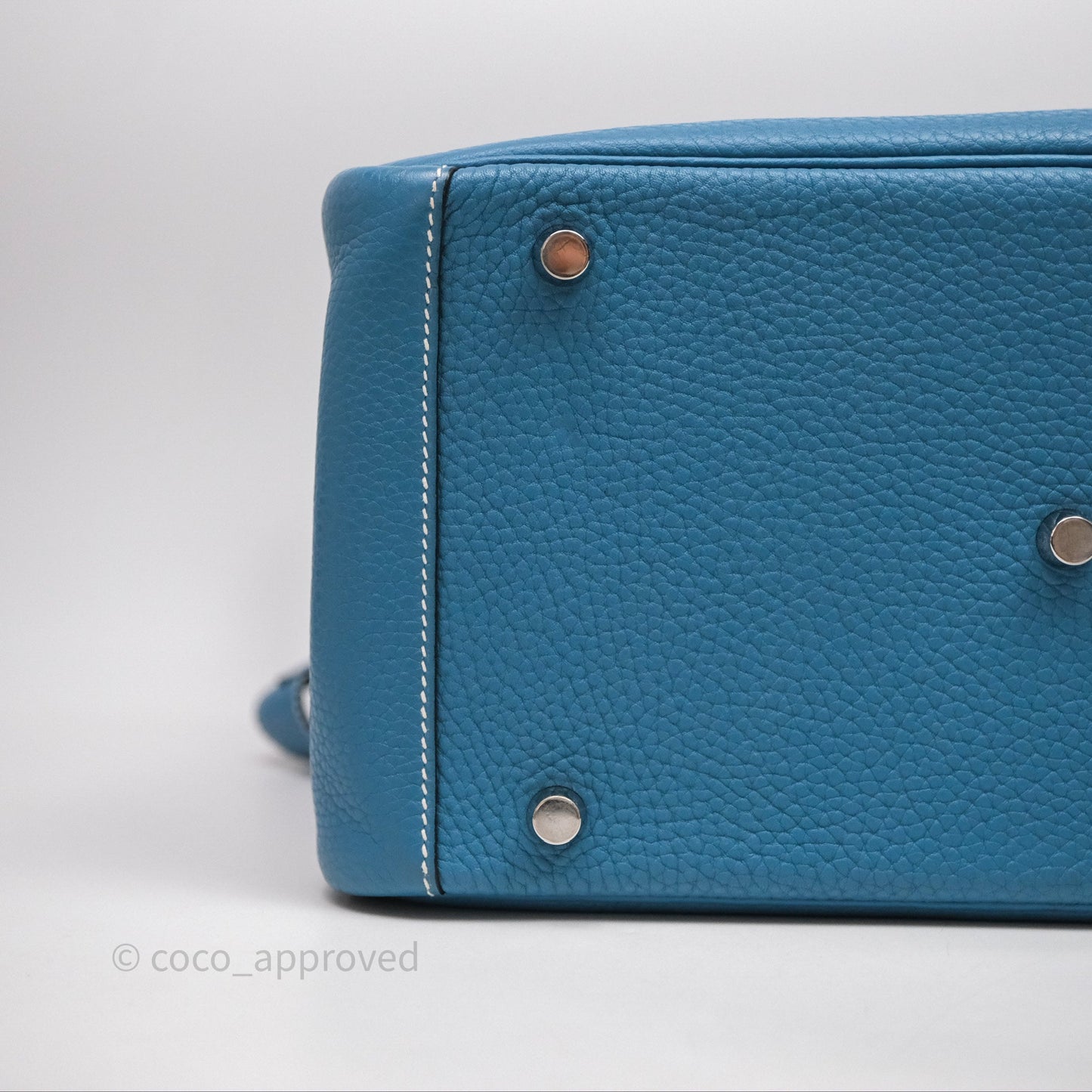 Hermès Lindy 30 Bleu Jean 75 Clemence Palladium Hardware