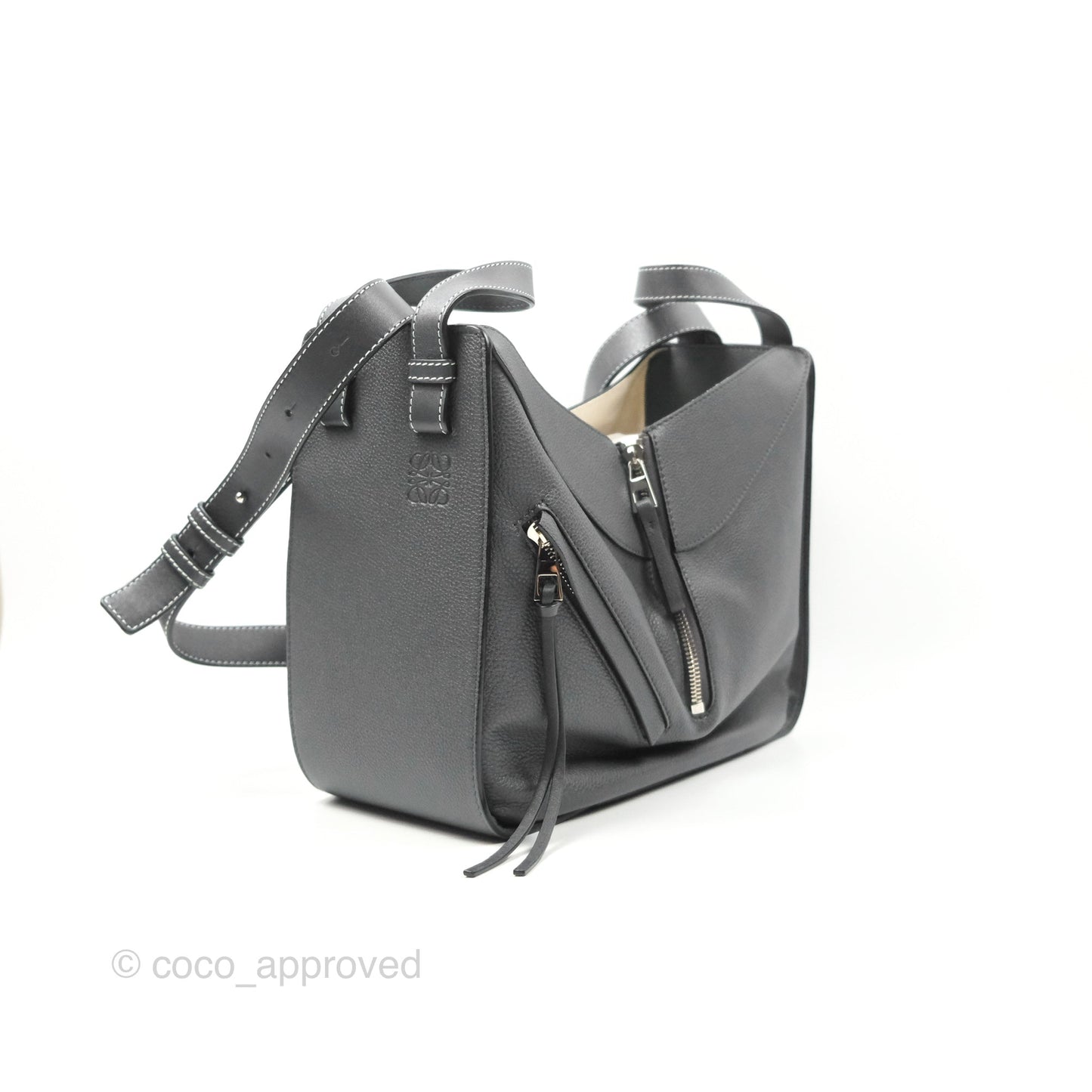 Loewe Hammock Small Asphalt Grey Shoulder Bag