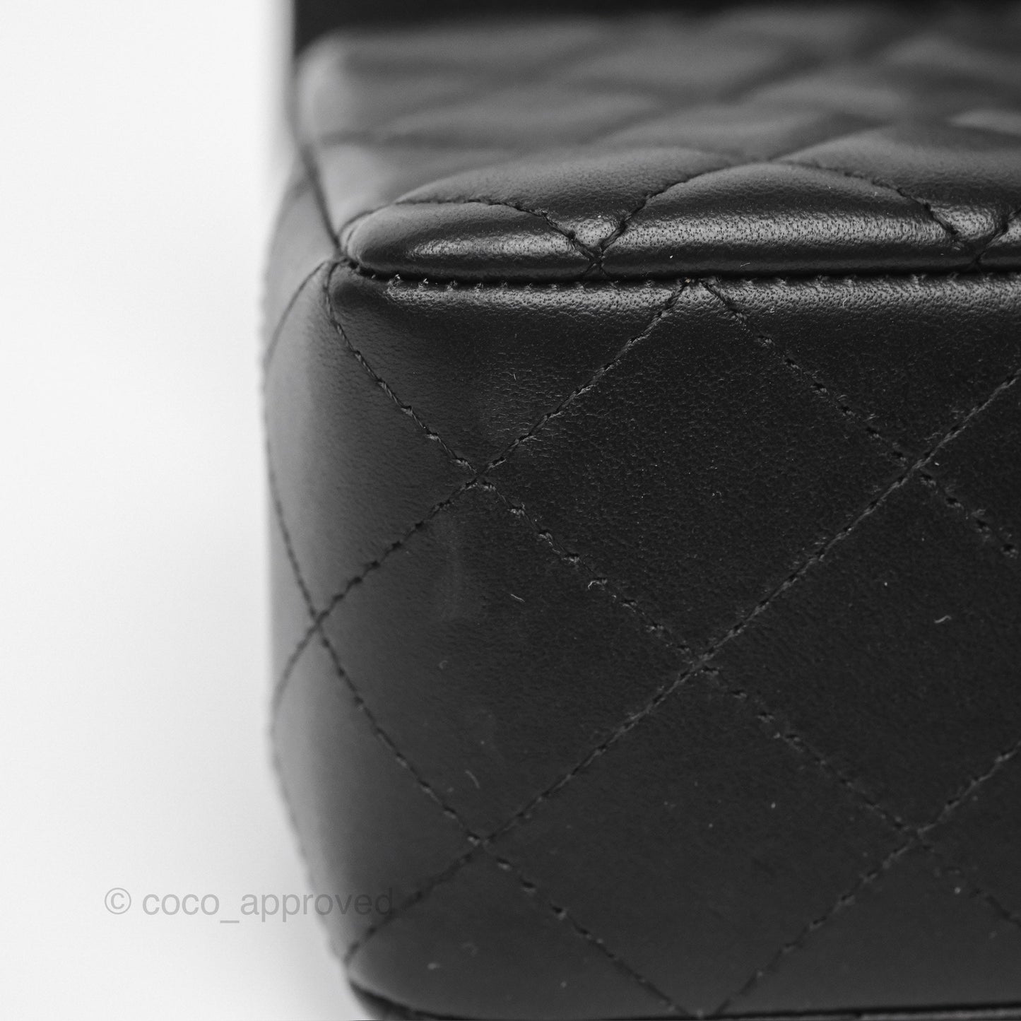 Chanel Quilted Mini Rectangular Flap Black Lambskin Silver Hardware