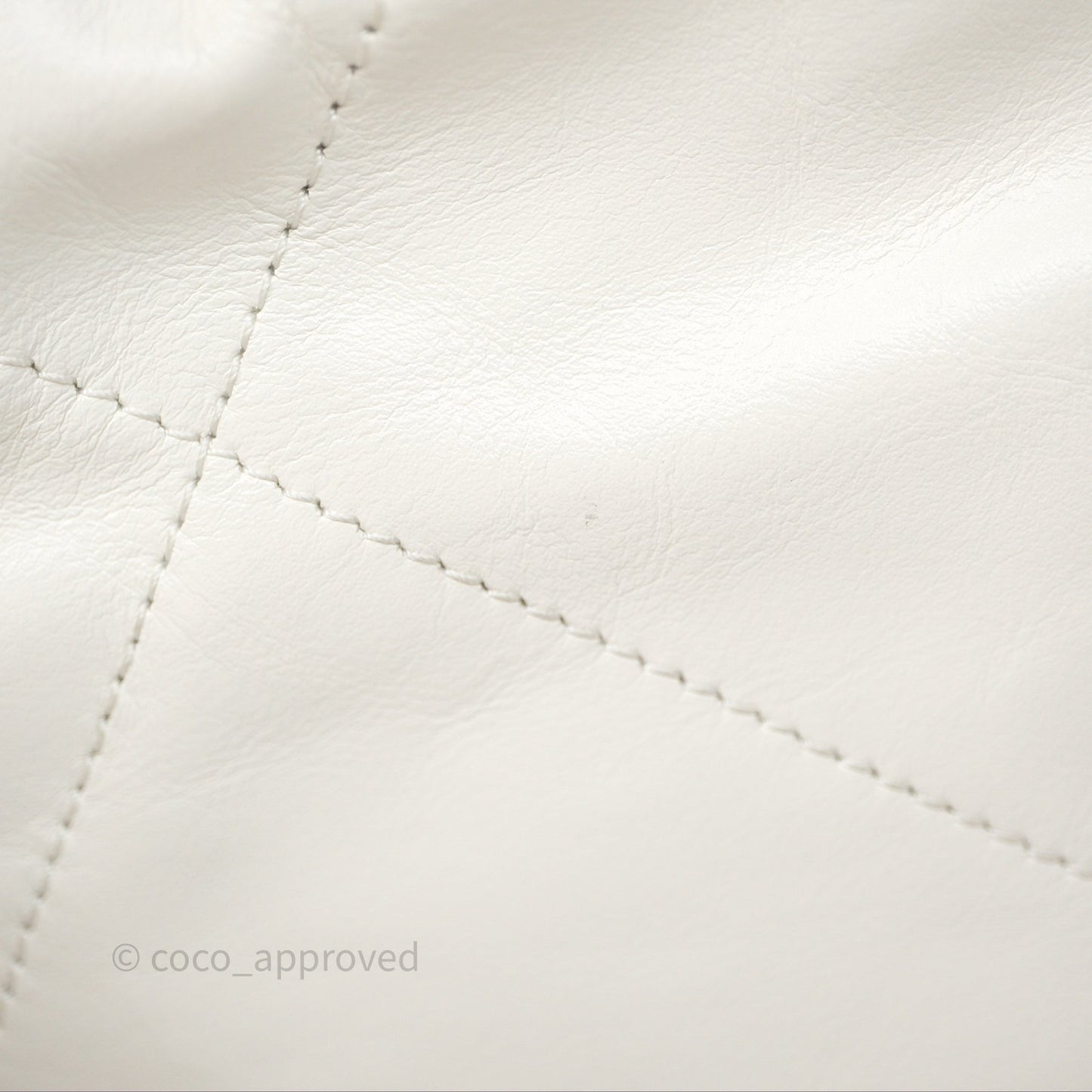 Chanel 22 Mini Bag White Shiny Crumpled Calfskin