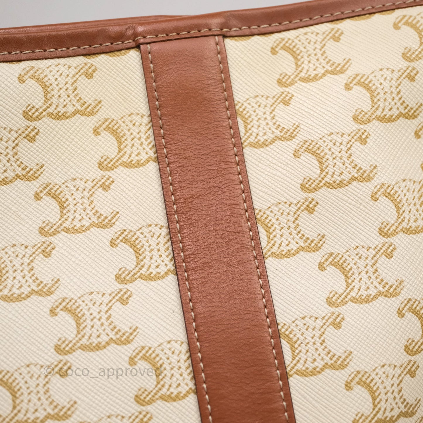 Celine Small Bucket Triomphe Canvas Grege Calfskin