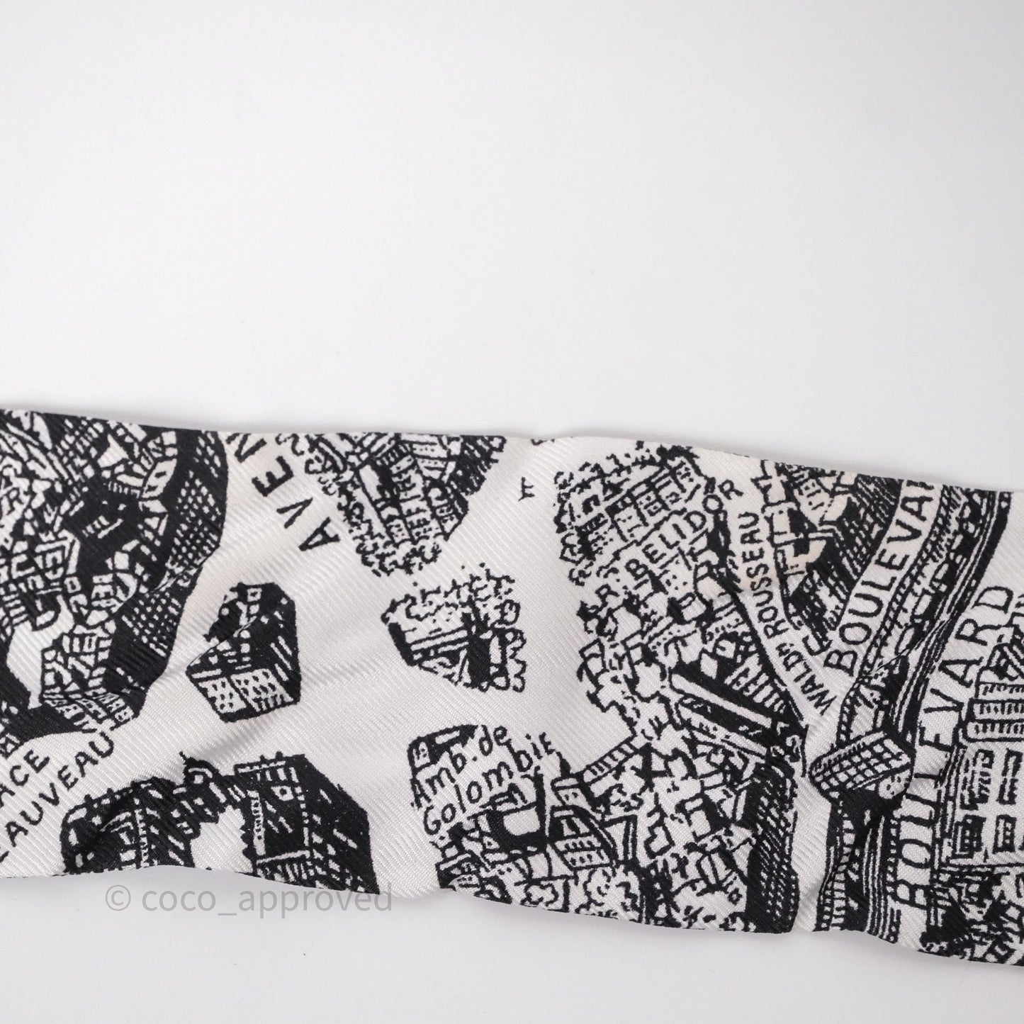 Christian Dior Mini Lady D-Lite Bag White/ Black Plan de Paris Embroidered