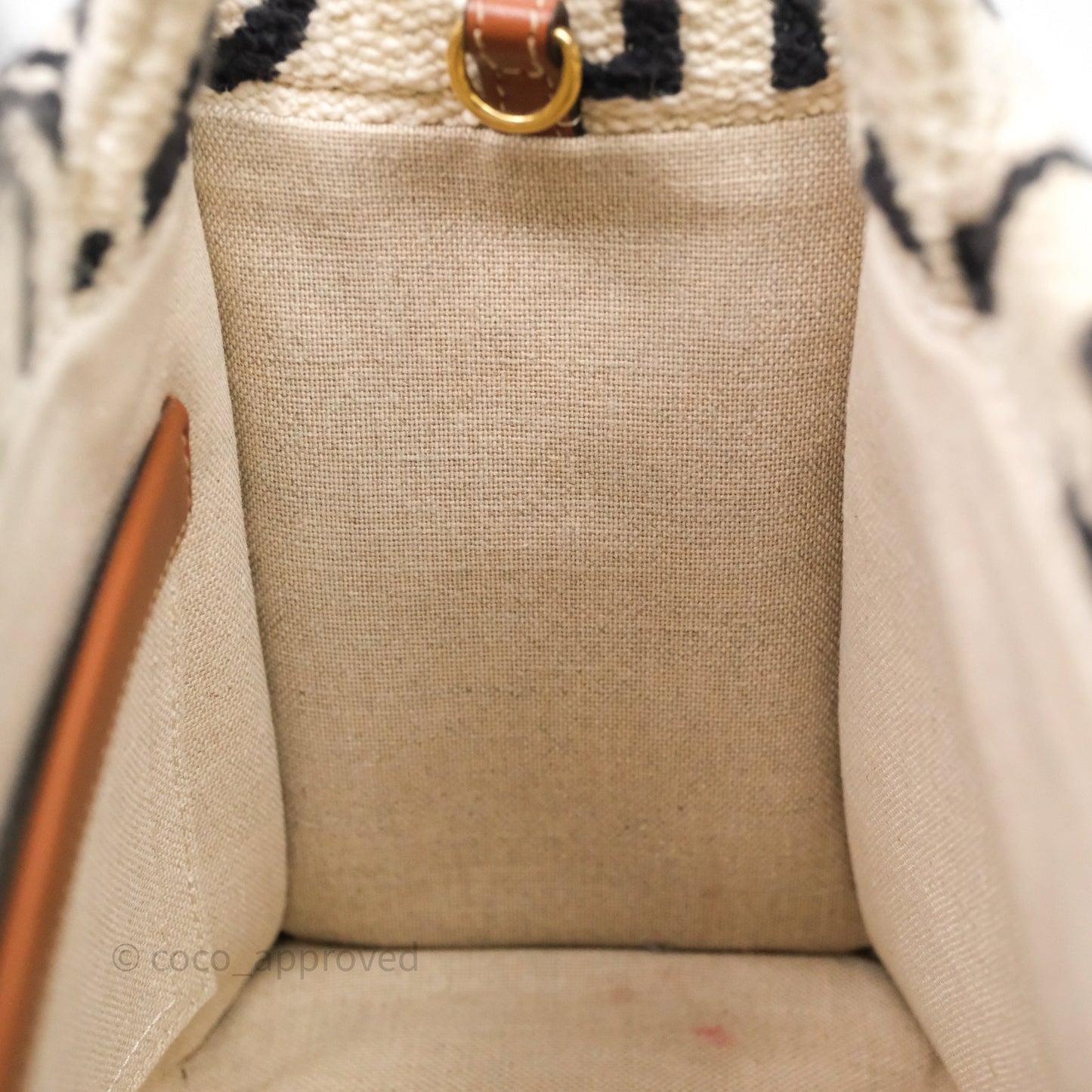 Celine Small Cabas Thais Textile with Celine All-Over White