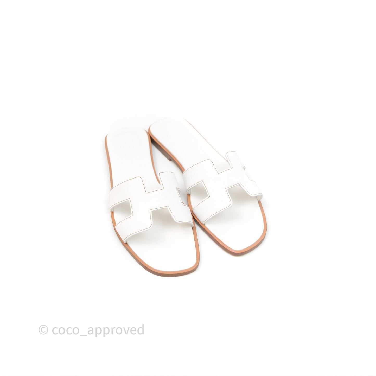 Hermès Oran Sandals in White Size 36.5