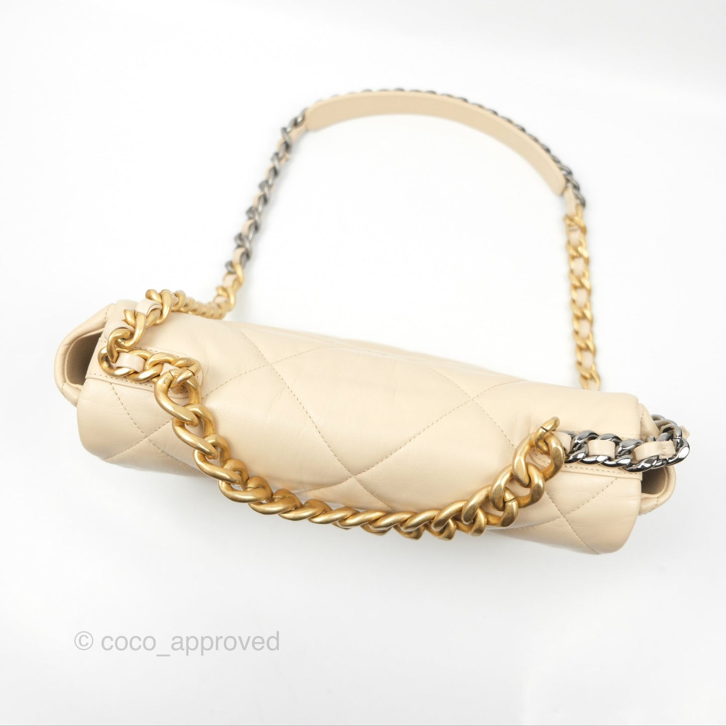 Chanel 19 Medium Beige Mixed Hardware