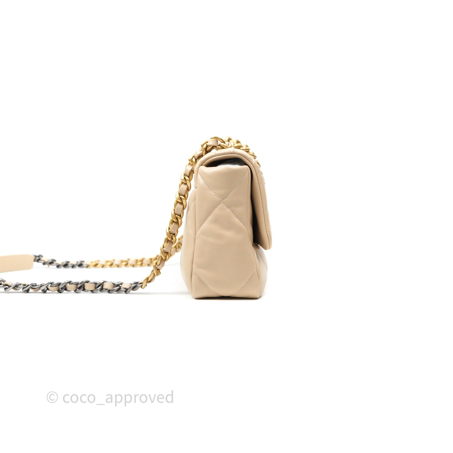Chanel 19 Small Beige Mixed Hardware