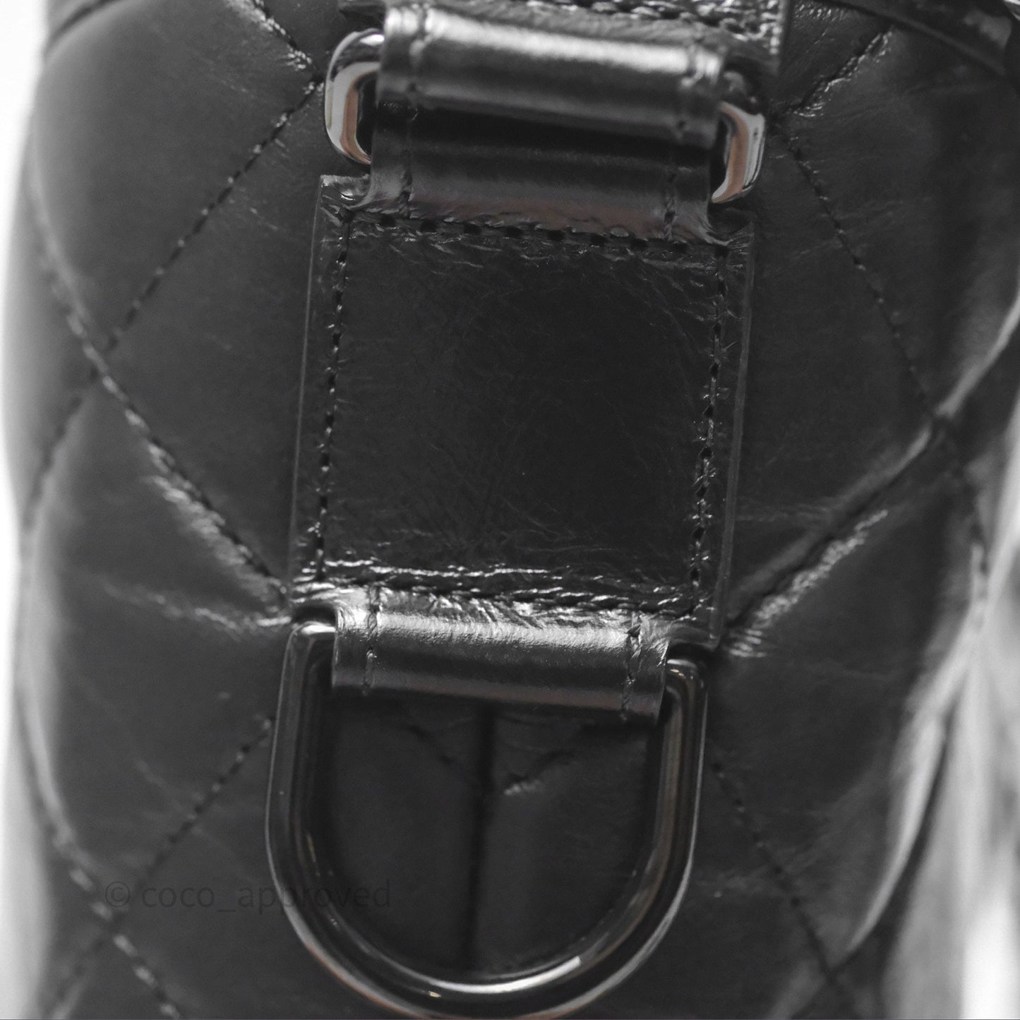 Chanel Small Gabrielle Hobo Quilted So Black Aged Calfskin