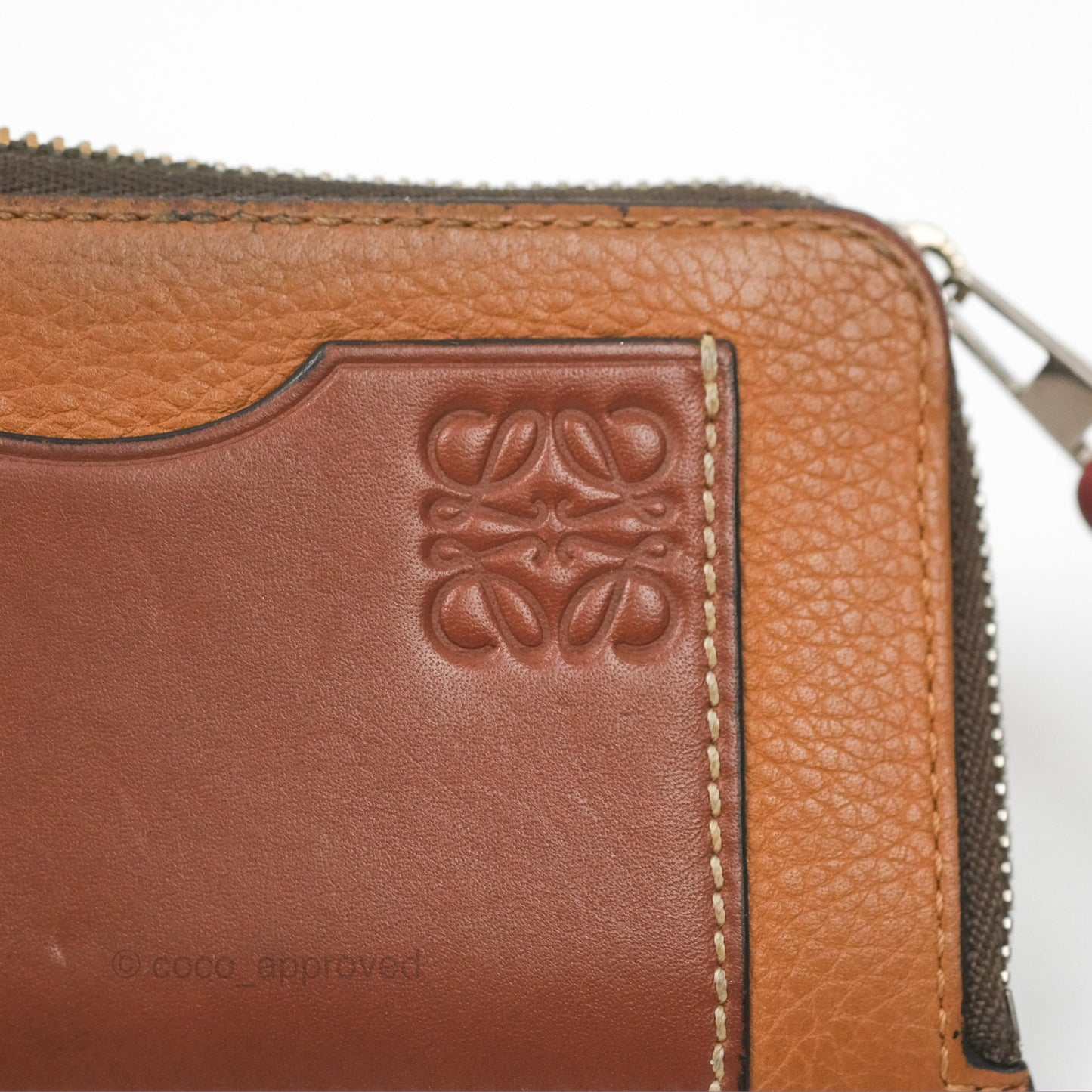 Loewe Anagram Coin Card Holder Caramel/Pecan