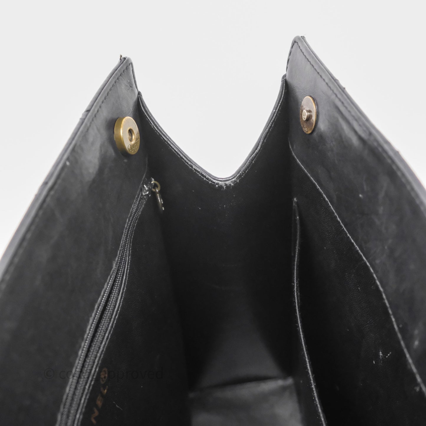 Chanel Vintage Tote Bag Quilted Black Lambskin Antique Gold Hardware