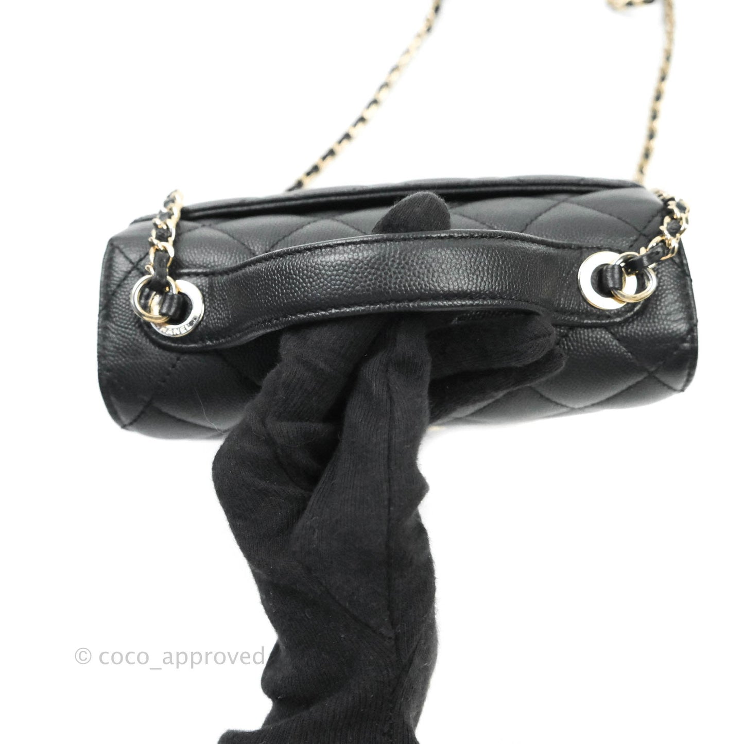 Chanel Quilted Small Business Affinity Flap Black Caviar Gold Hardware