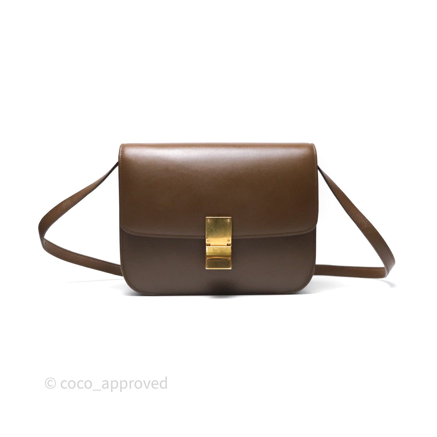 Celine Medium Classic Box Flap Caramel Calfskin