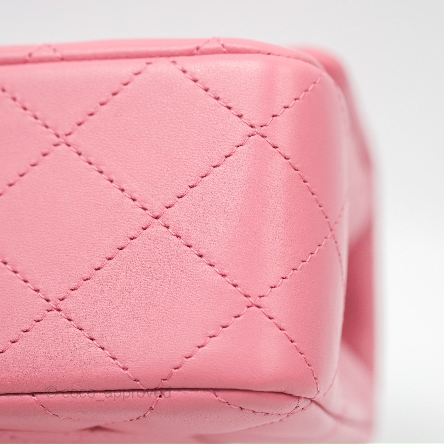 Chanel Top Handle Mini Rectangular Flap Bag Pink Lambskin Gold Hardware