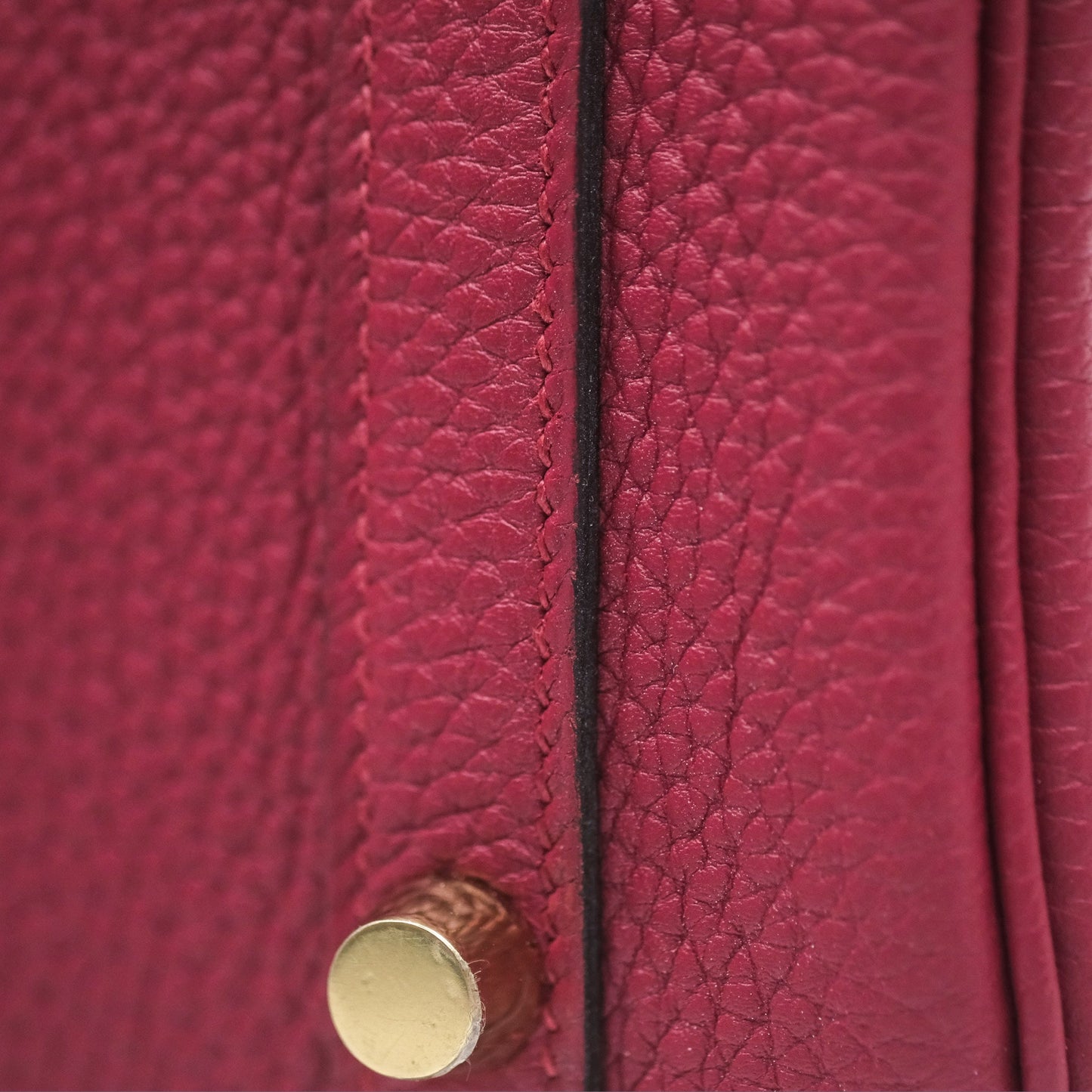 Hermès Birkin 25 Retourne Rouge Grenat K1 Togo Gold Hardware