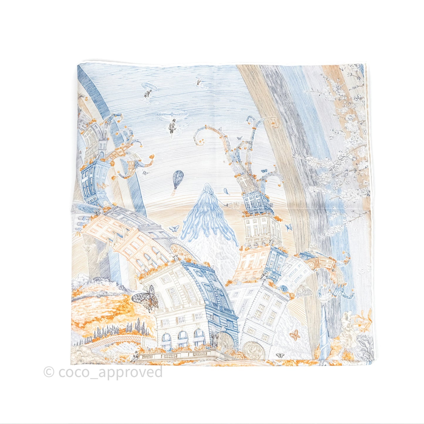 Hermès Les Folies du Faubourg Scarf 90