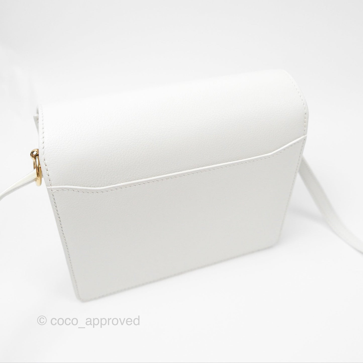 Hermès Roulis Mini 18 New White Evercolor Permabrass Hardware