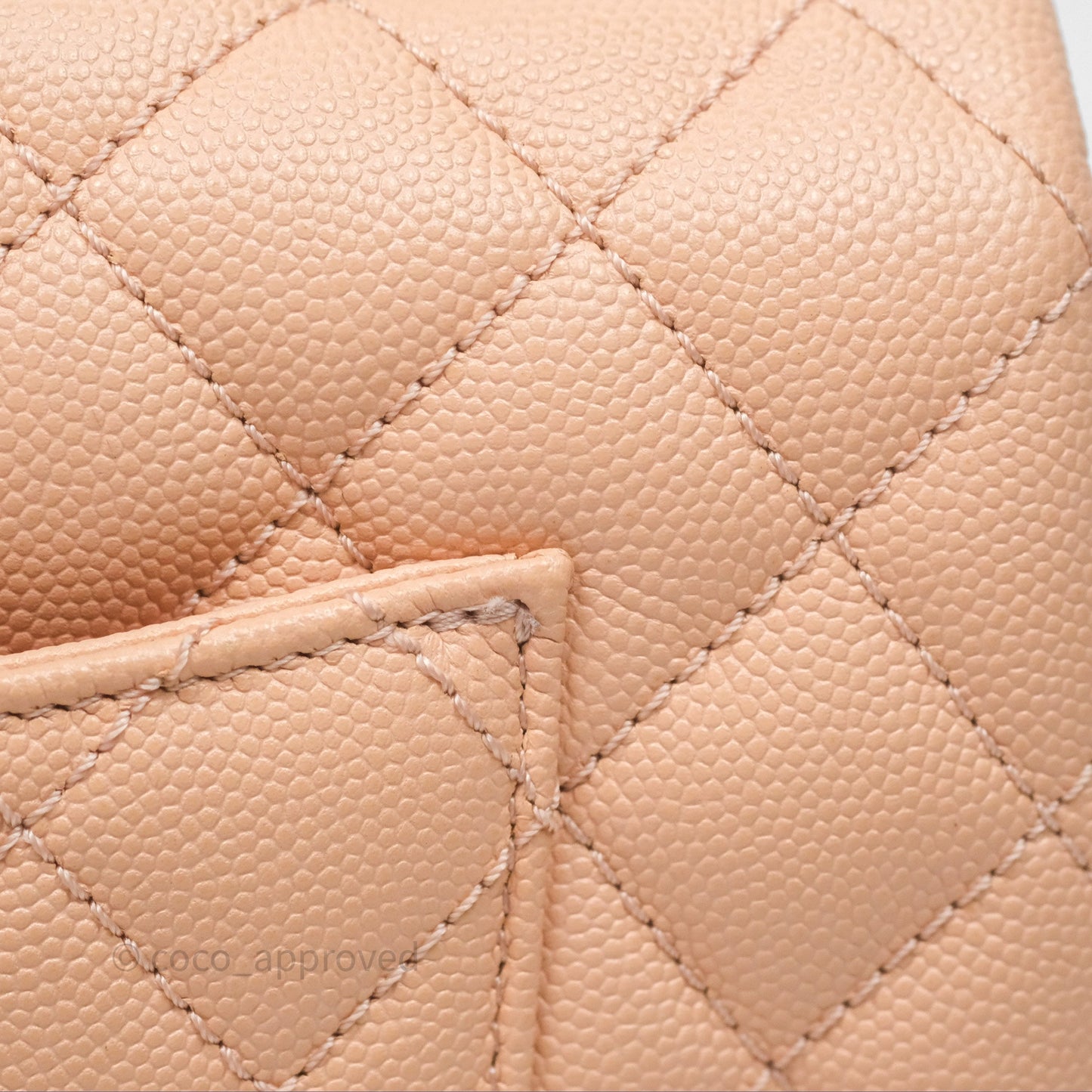 Chanel Small Coco Handle Quilted Pink Beige Caviar Gold Hardware