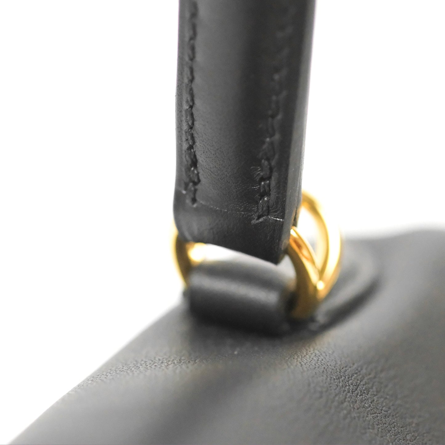 Hermès Retourne Kelly 25 Black Swift Gold Hardware