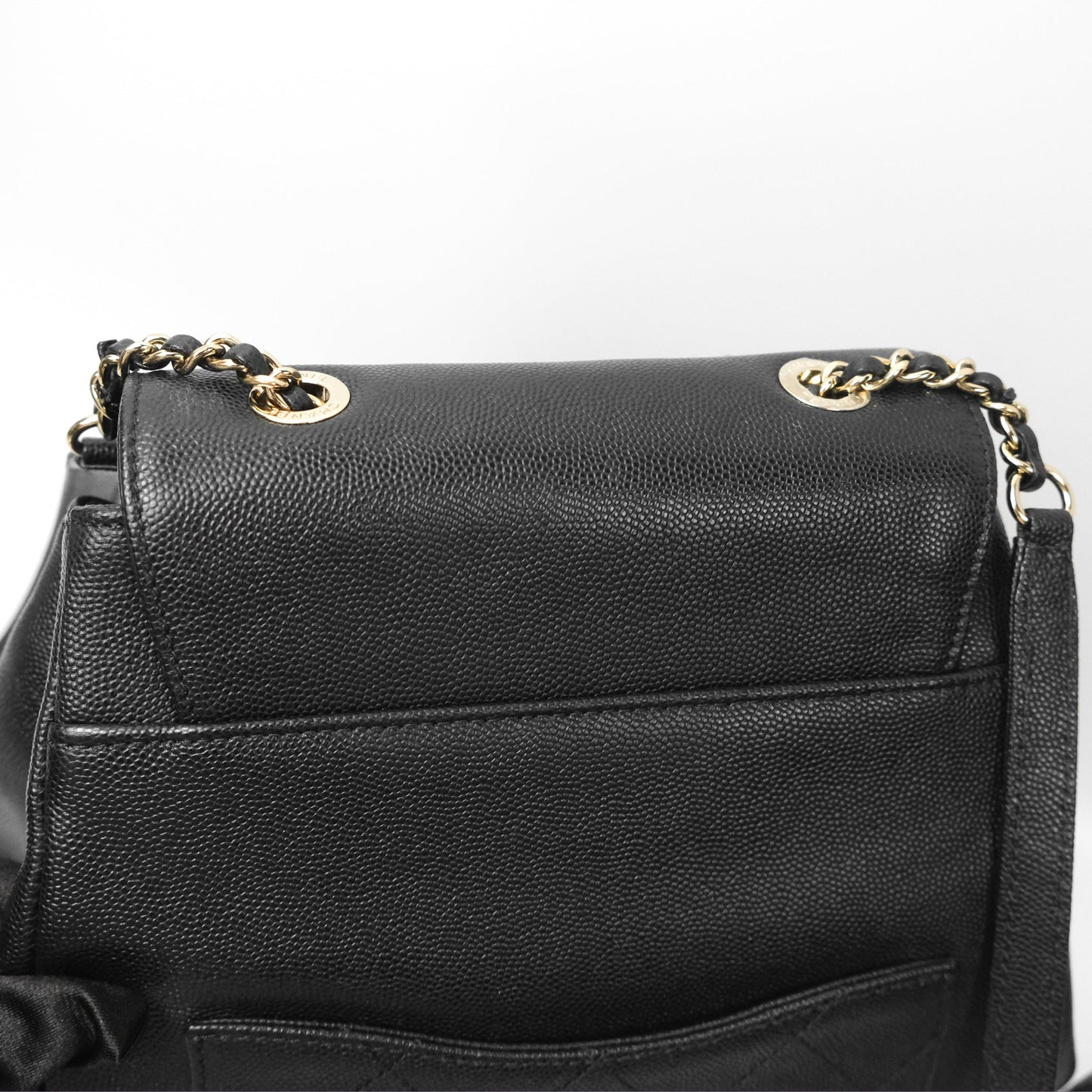 Chanel Quilted Business Affinity Backpack Black Caviar Gold Hardware