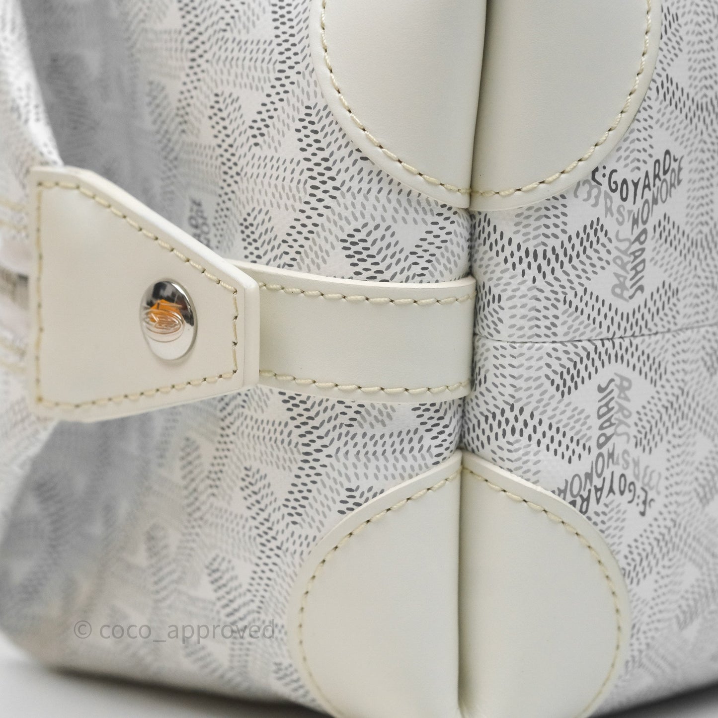 Goyard Bowling 25 Toiletry Bag White Goyardine Canvas