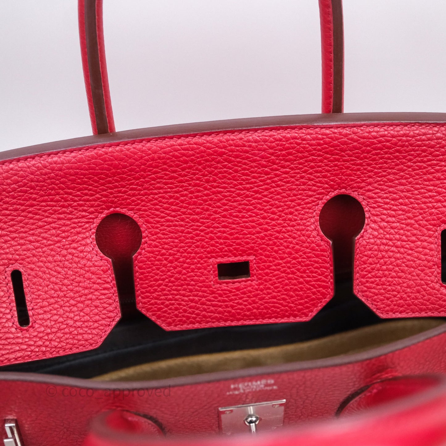 Hermes Birkin 35 Rouge Casaque Clemence Palladium Hardware