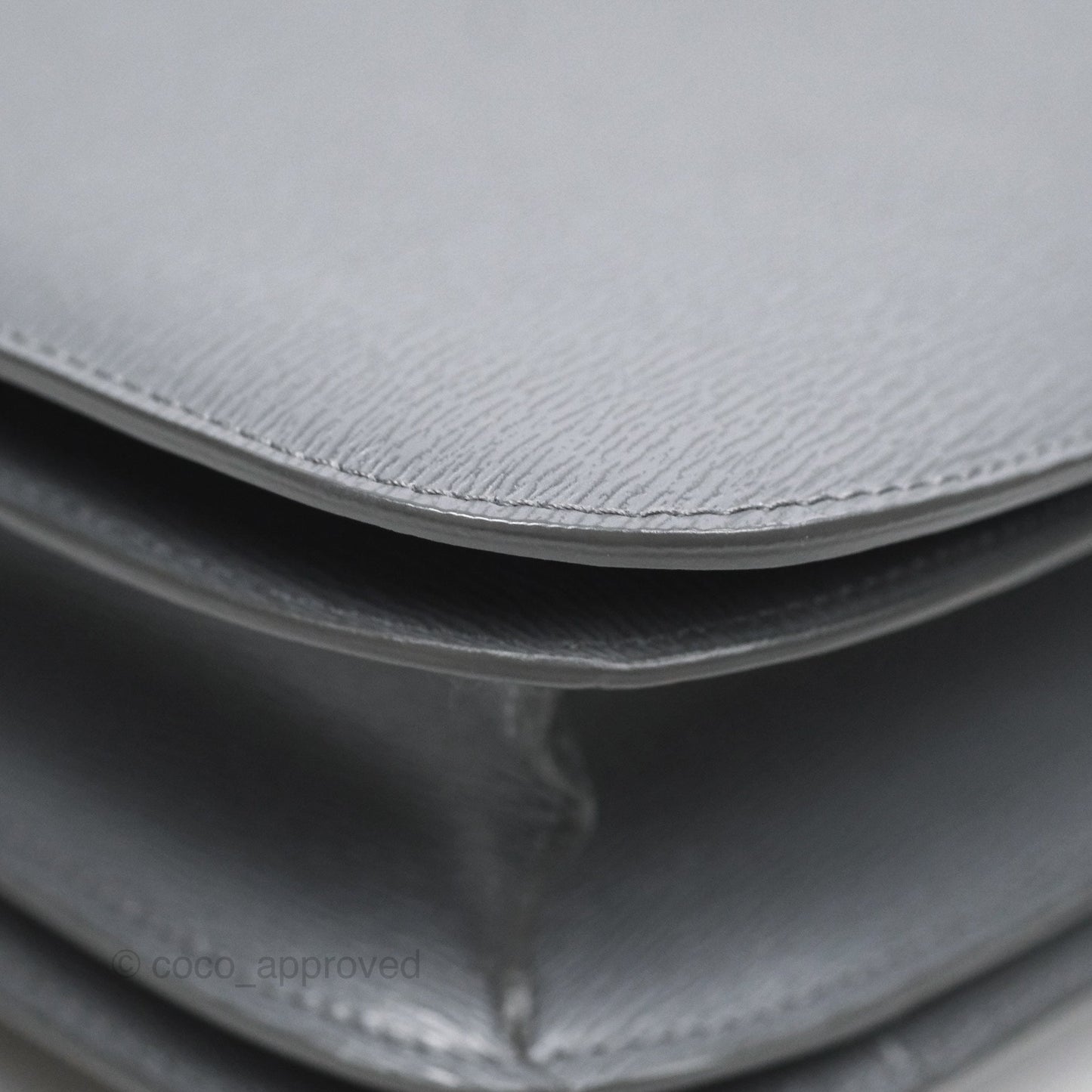 Celine Medium Classic Box Flap Grey Liege Calfskin