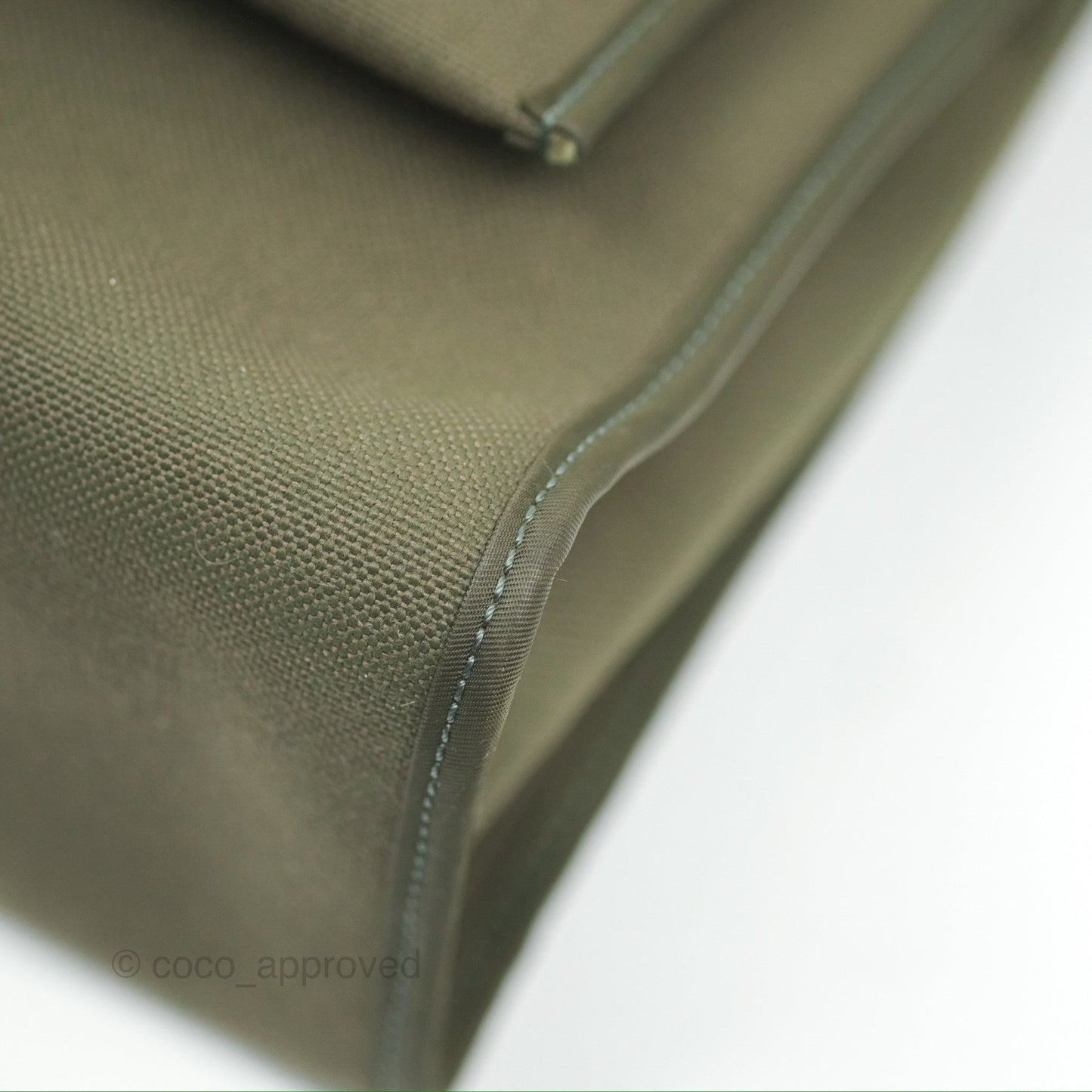 Hermès Herbag Zip 31 Khaki Canvas Palladium Hardware