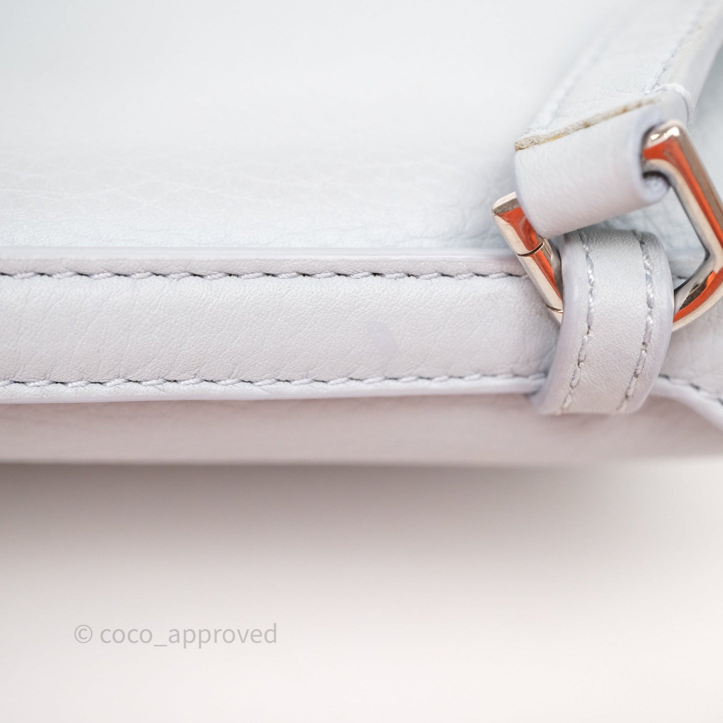 Loro Piana Extra Pocket L19 Light Blue Grained Calfskin