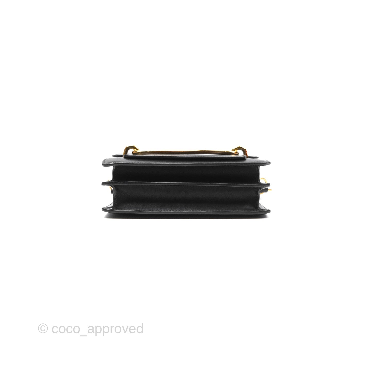Hermès Roulis Mini 18 Noir 89 Veau Evergrain Gold Hardware