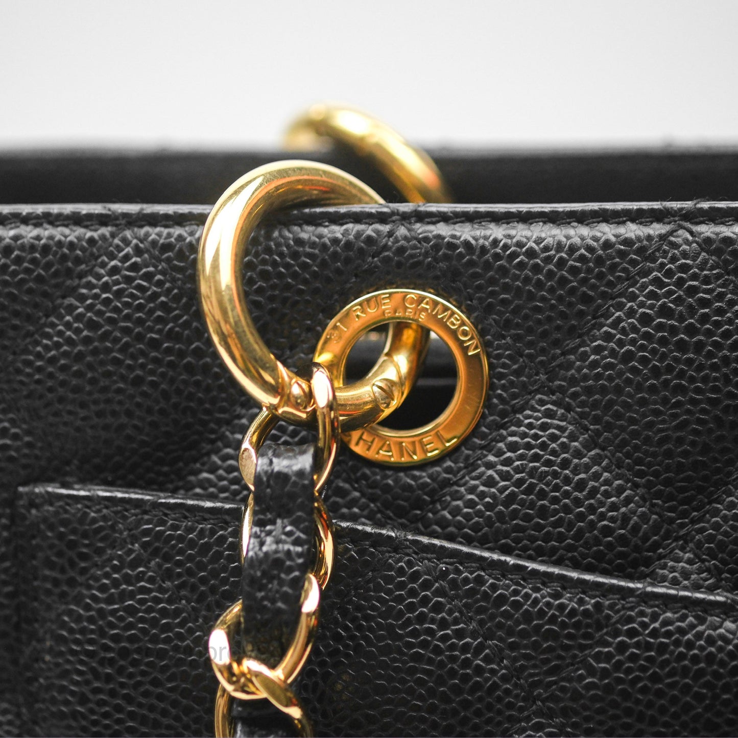 Chanel GST Black Caviar Gold Hardware