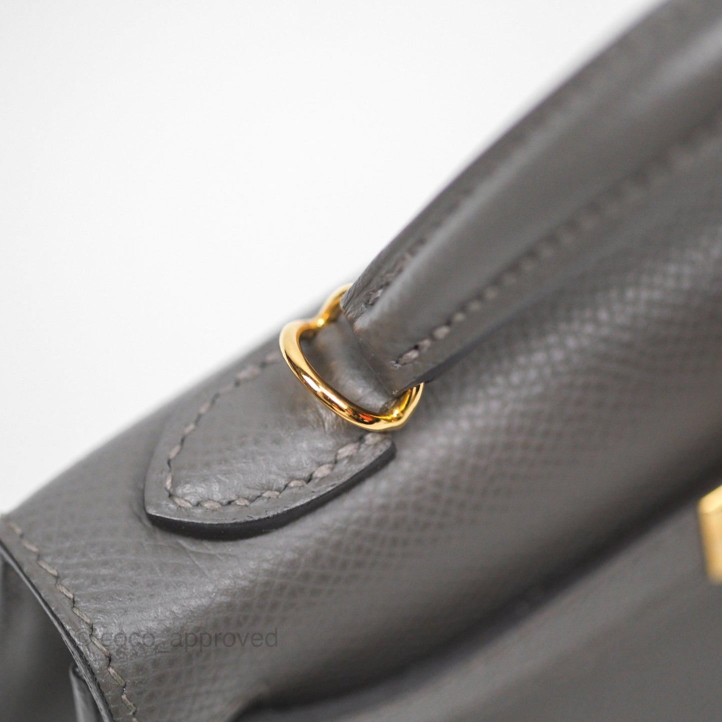 Hermès Mini Kelly II Gris Meyer 0L Epsom Gold Hardware
