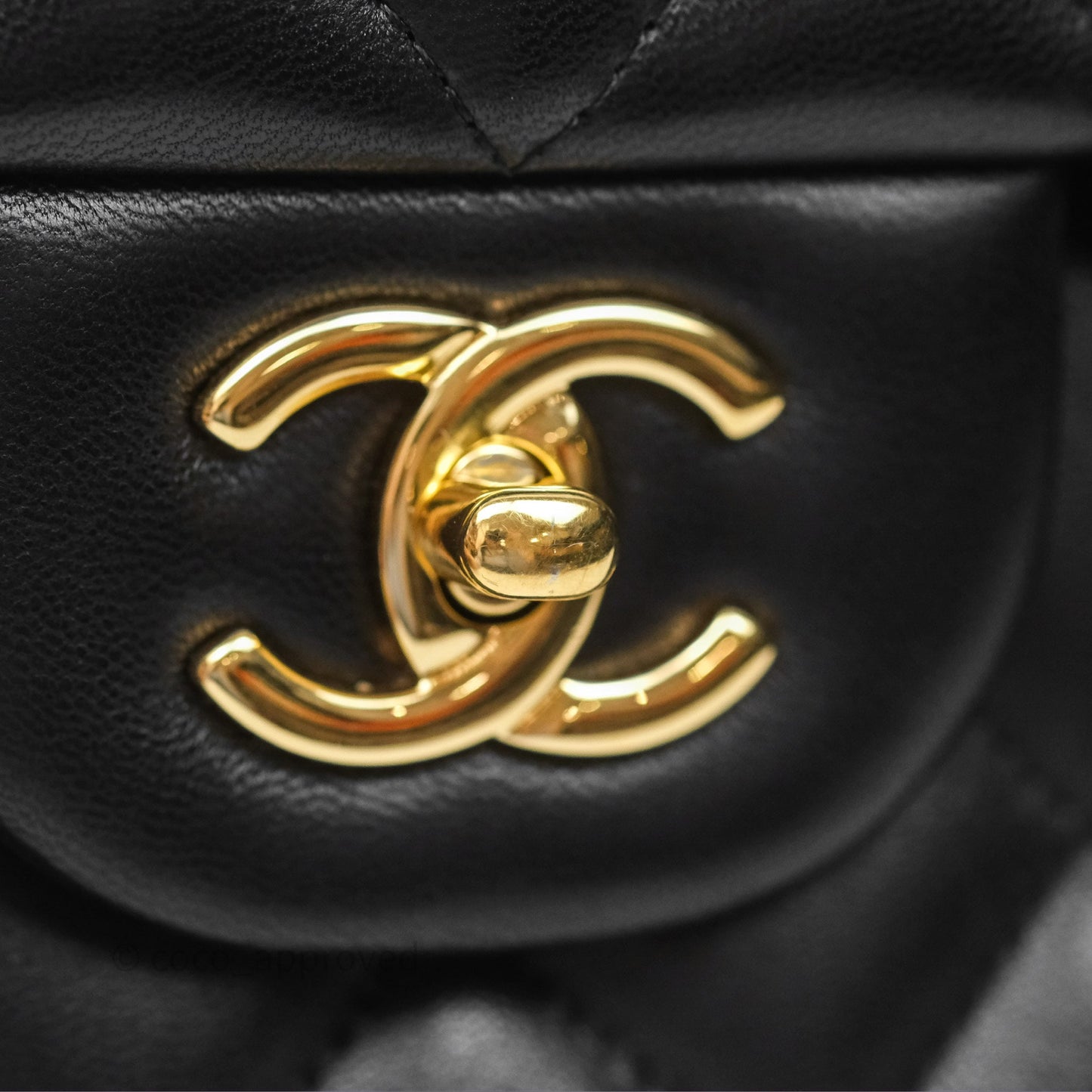 Chanel Jumbo Double Flap Black Lambskin Gold Hardware