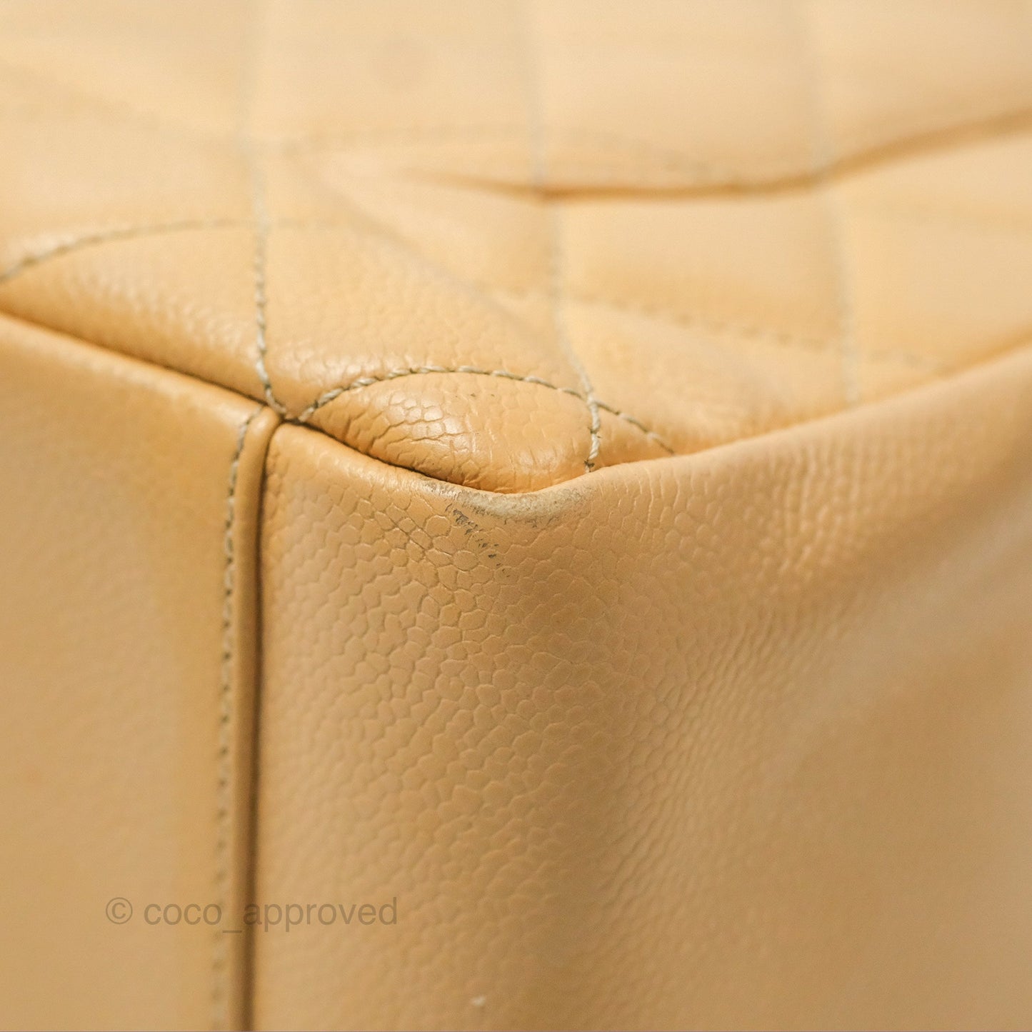 Chanel GST Beige Caviar Gold Hardware