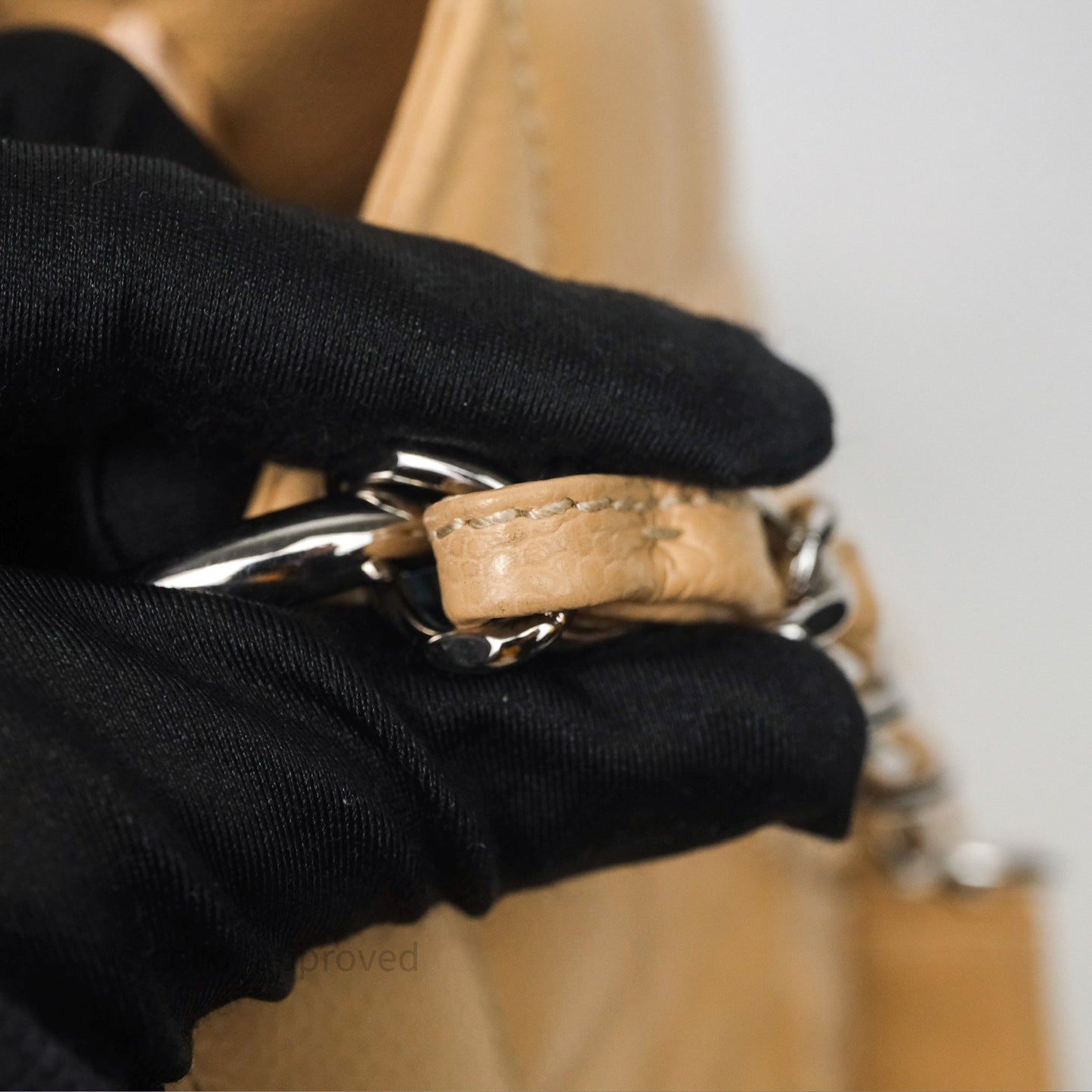Chanel GST Beige Caviar Silver Hardware