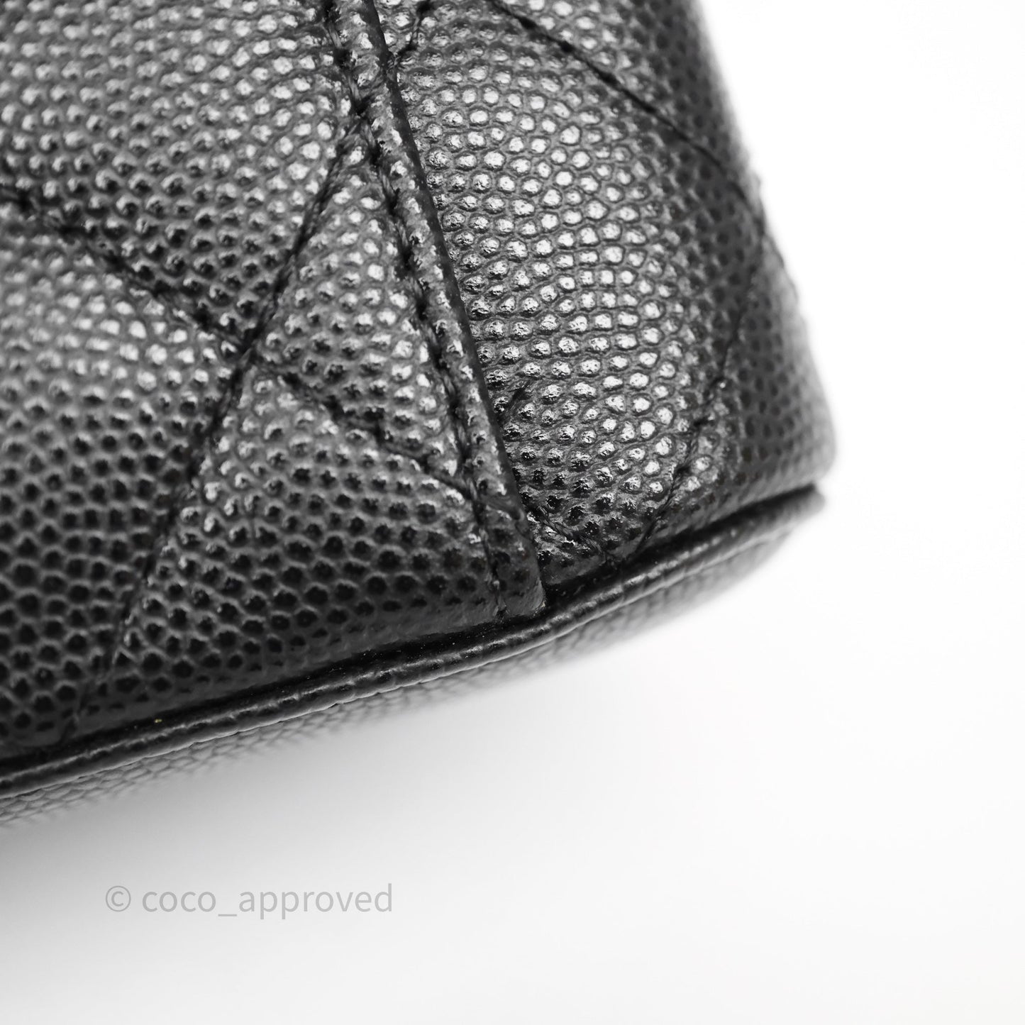 Chanel Mini Vanity With Chain Black Caviar Gold Hardware