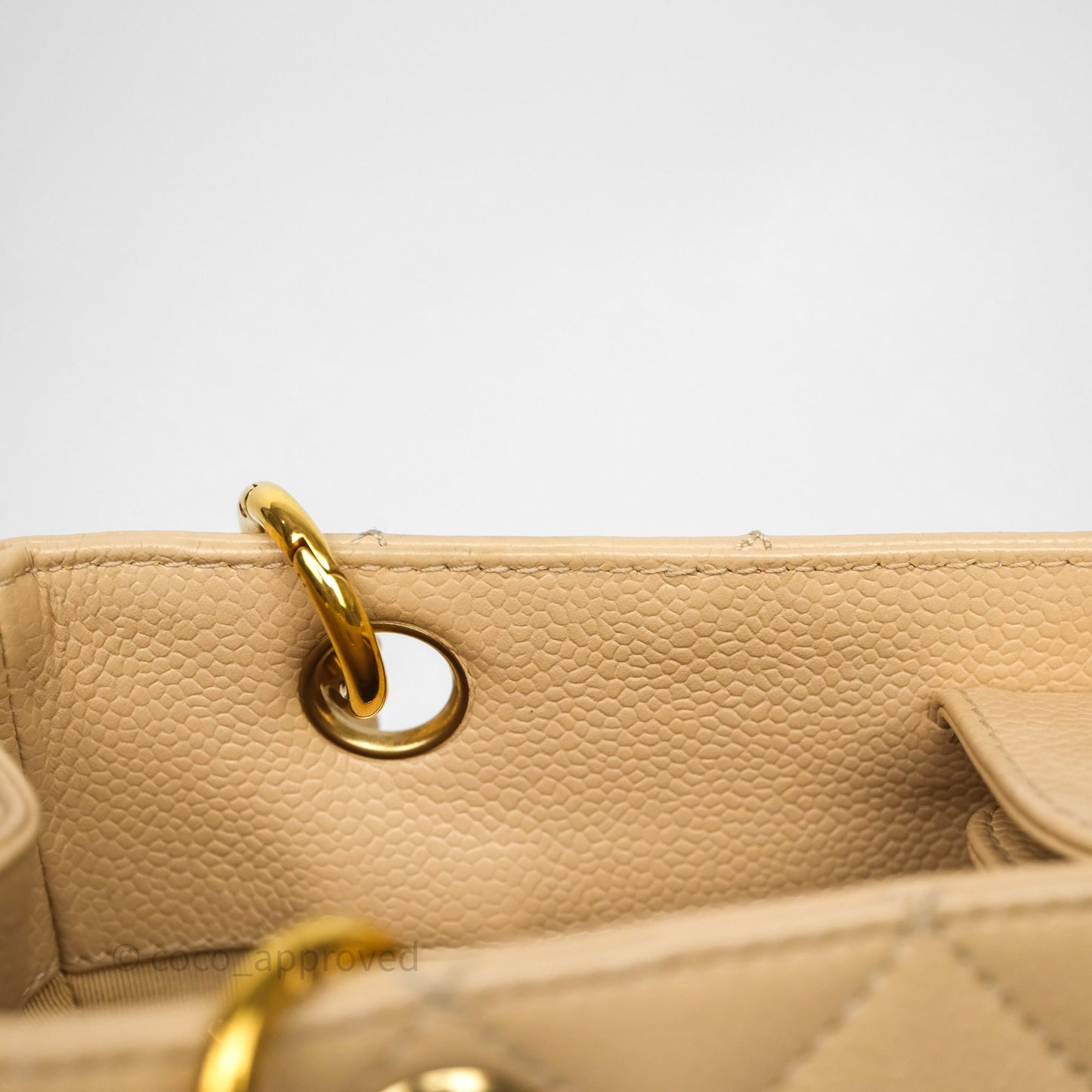 Chanel PST Tote Beige Caviar Gold Hardware